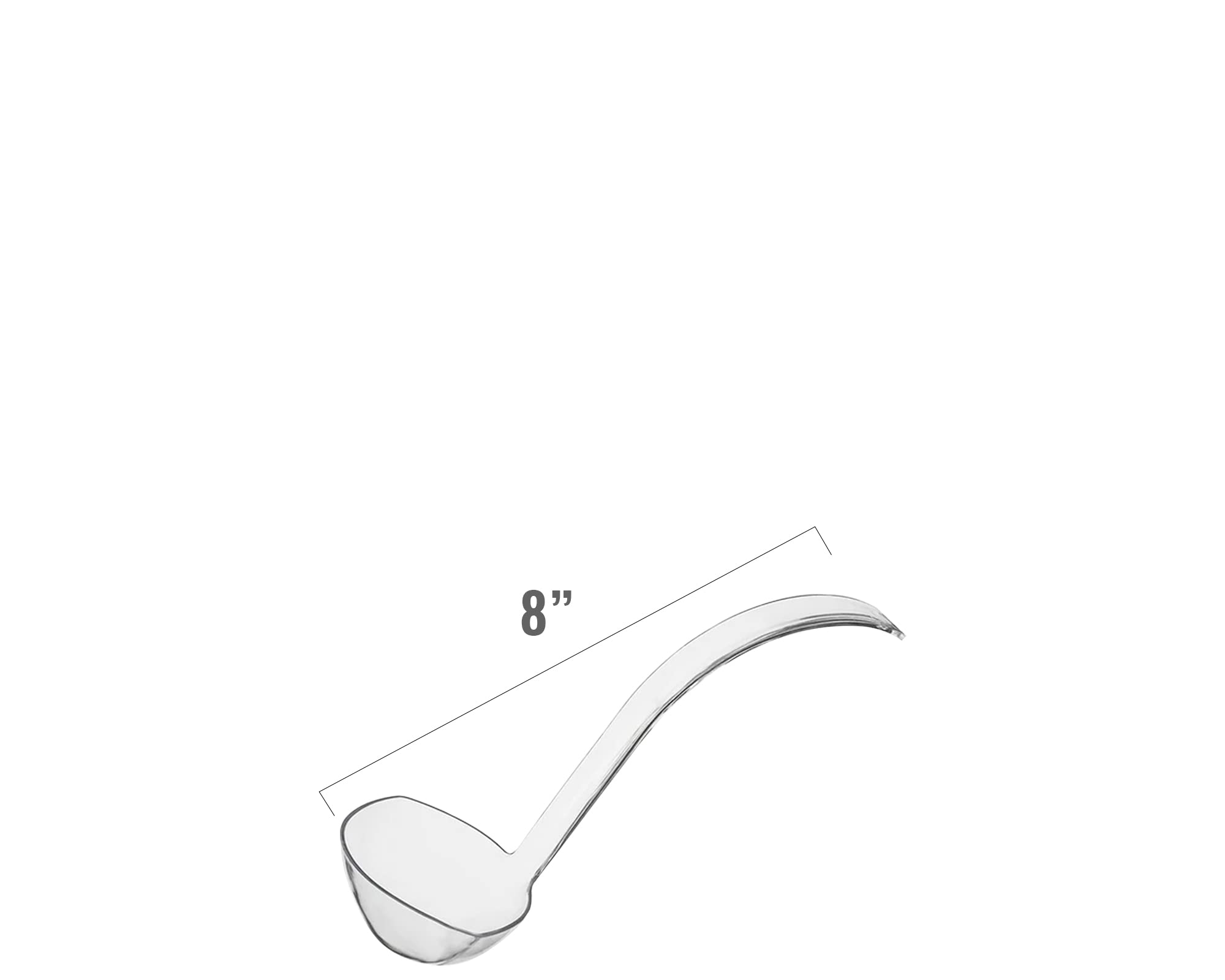Disposable Plastic Serving Cutlery Set - 48 Clear Ladles for Wedding, Birthday Party, Catering & Events - Durable Flatware for Buffets, Picnics & Outdoor Dining