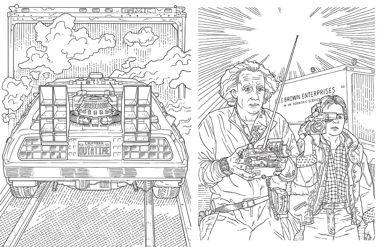 Back to the Future Official Coloring Book - Fun Activity for Kids & Adults, Perfect for Parties, Relaxation & Nostalgic Gift Giving