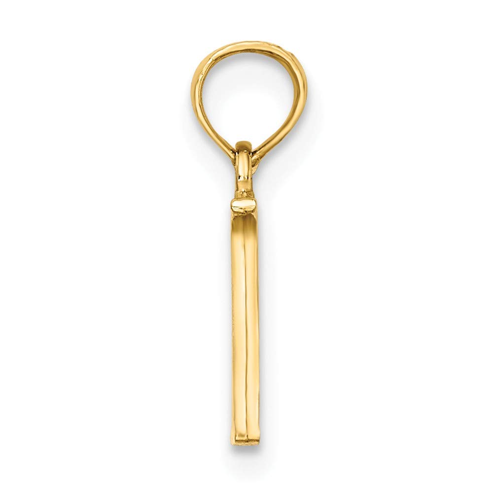 14K Yellow Gold High Polish Block Initial Pendant Necklace - Personalized Jewelry for Women - Perfect for Gifts, Birthdays & Anniversaries