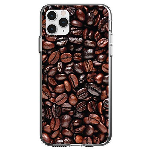 Dark Brown Coffee Beans On Clear Case