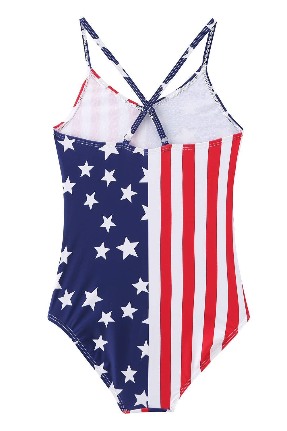 Girls' Striped Rainbow One Piece Swimsuits - Cute Bathing Suit for Kids, Beach, Pool & Summer Water Activities
