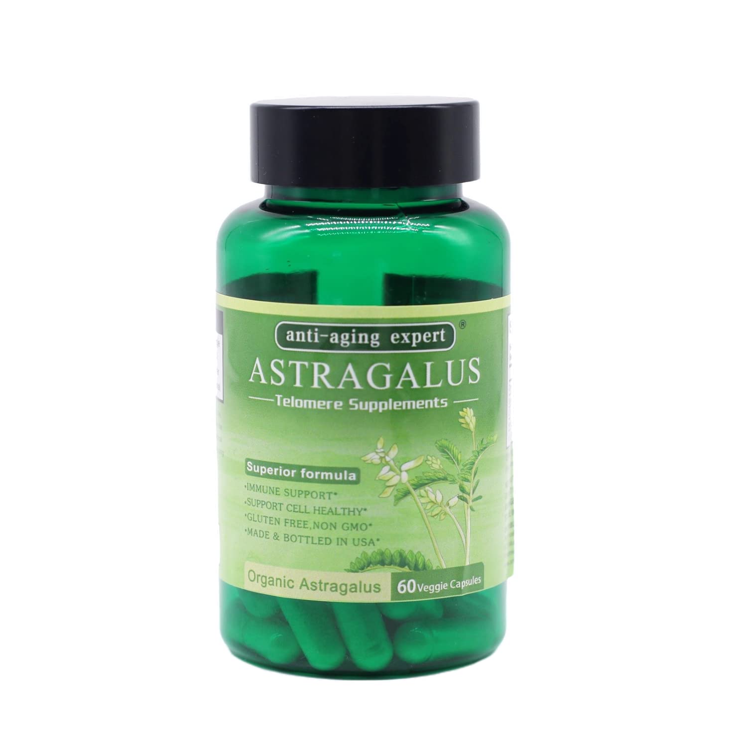 Organic Astragalus Root Extract 650mg with Schisandra & Ligustrum Berries - 80% American Ginseng for Immune Support & Antioxidant Benefits - Promotes Healthy Aging - Made in USA - Perfect for Daily Wellness & Natural Immune Boosting