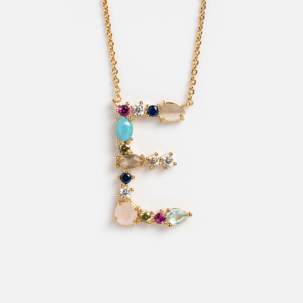 Personalized Colorful Monogram Pendant Necklace - Custom Initial Letter Jewelry for Women - Perfect Gift for Birthday, Anniversary & Everyday Wear