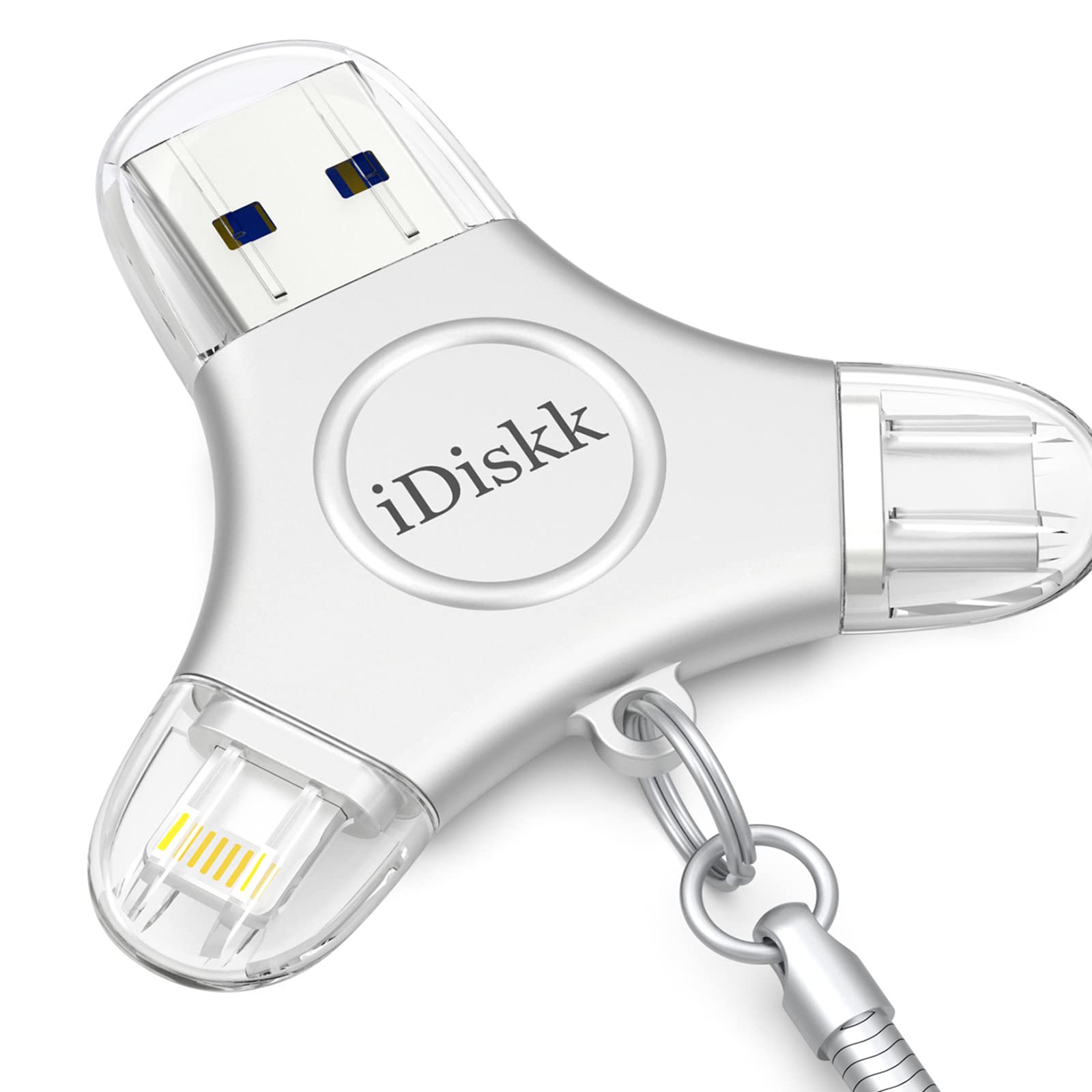 iDiskk 512GB Apple MFi Certified USB Flash Drive for iPhone 16/15/14/13/12/11/XR/X, iPad, Android, Samsung - Photo Storage Stick for MacBook & PC - Backup Photos, Videos, Files on the Go