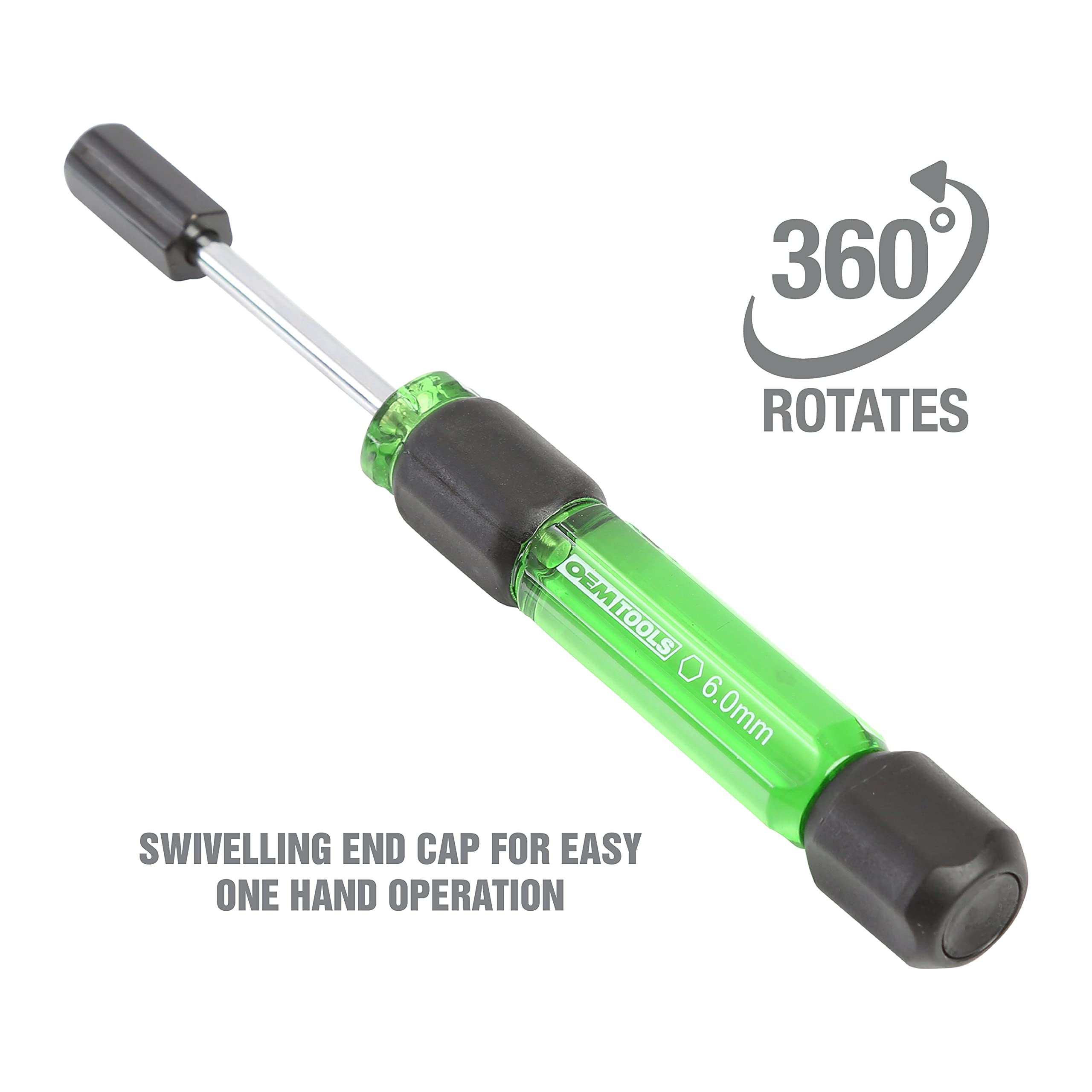 OEMTOOLS 22562 7-Piece Precision Nut Driver Set - Green & Black Metric Nut Drivers (3-6mm) for Jewelry, Electronics & Small Appliance Repair | Perfect for DIY Projects & Professional Technicians