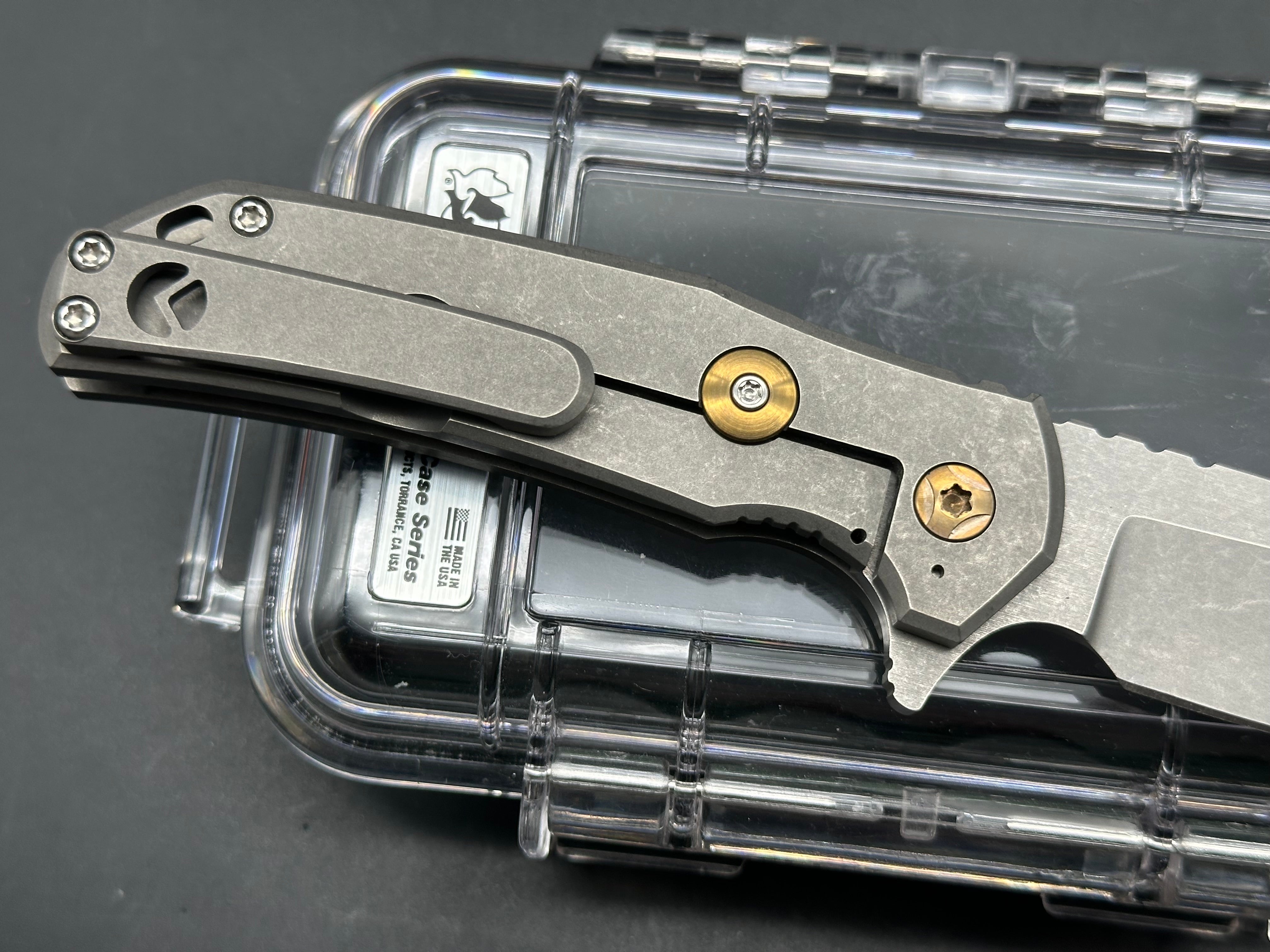 Aegis Knifeworks Custom Mini Xiphos Flipper Knife - Premium EDC Pocket Knife for Outdoor, Camping & Everyday Carry