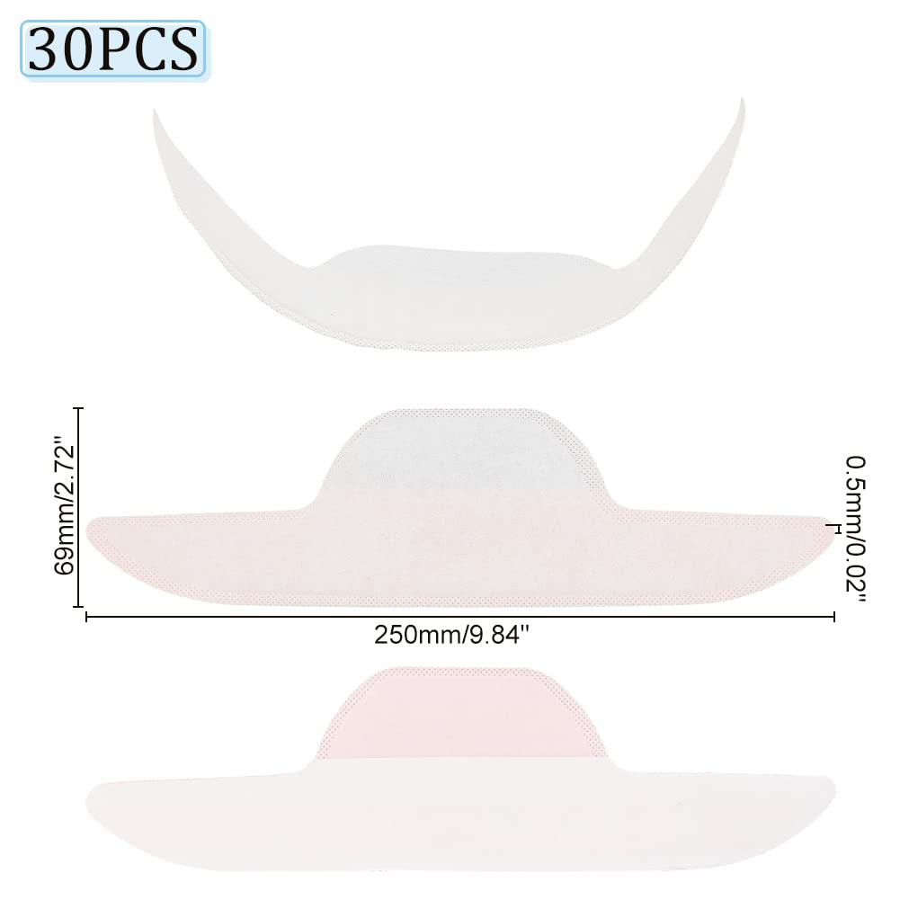 AHANDMAKER 30 Pcs Hat Sweat Liner Pads - Absorbent Sweatband for Golf, Baseball & Sports Hats - Soft Collar Liners for Men & Women - Stay Dry & Comfortable During Workouts, Outdoor Activities & Sports