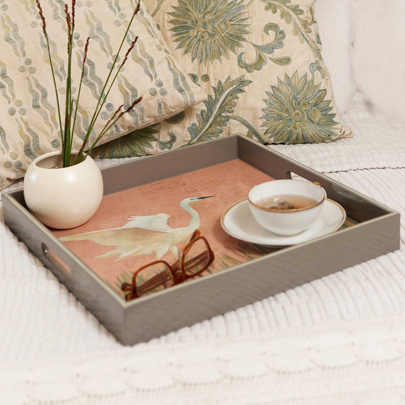 Egret 15 Square Tray - Premium Serving Tray for Dining, Entertaining & Home Decor | Perfect for Parties, Tea Time & Displaying Decor Items