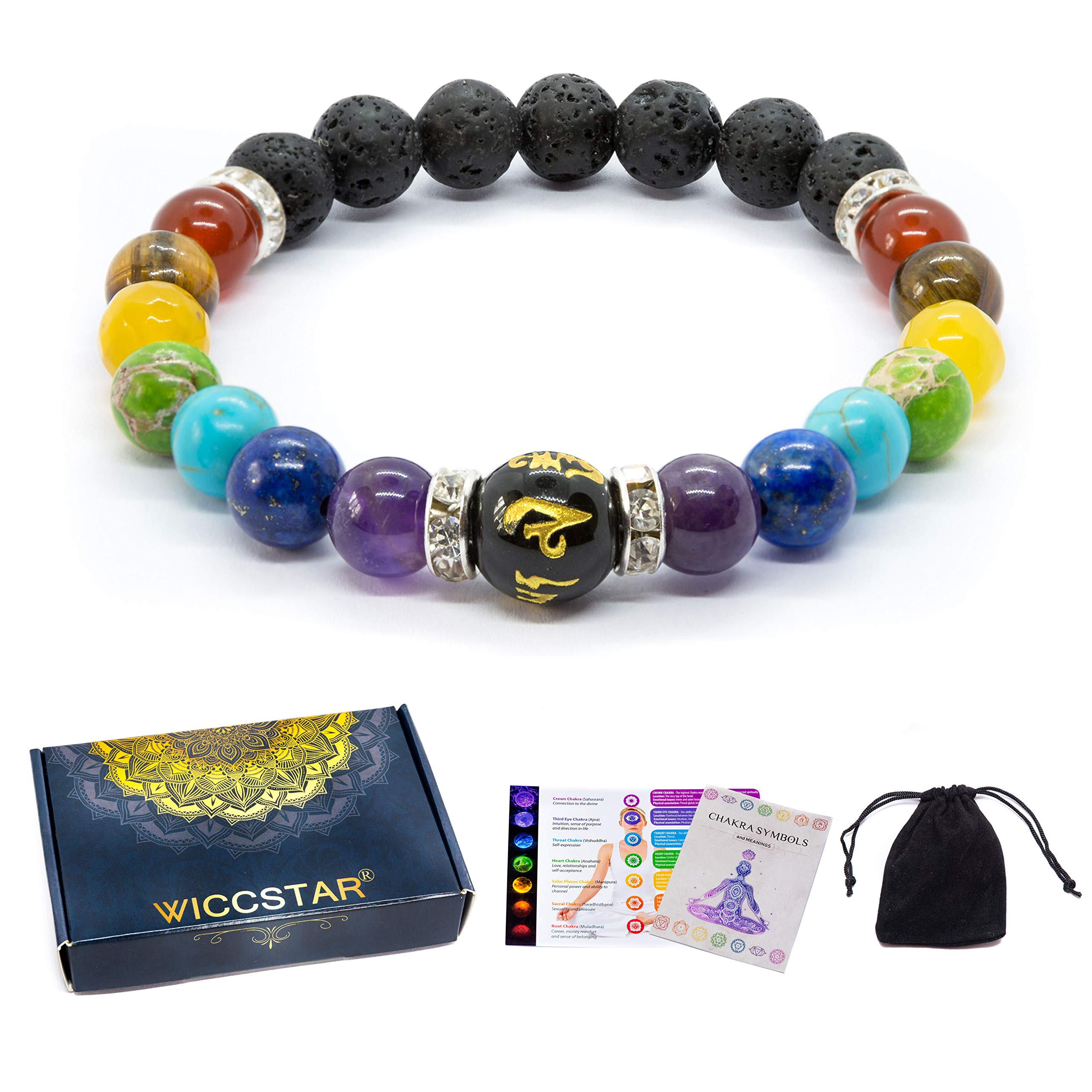 Chakra Healing Bracelet for Women - Anxiety Relief & Aromatherapy for Meditation