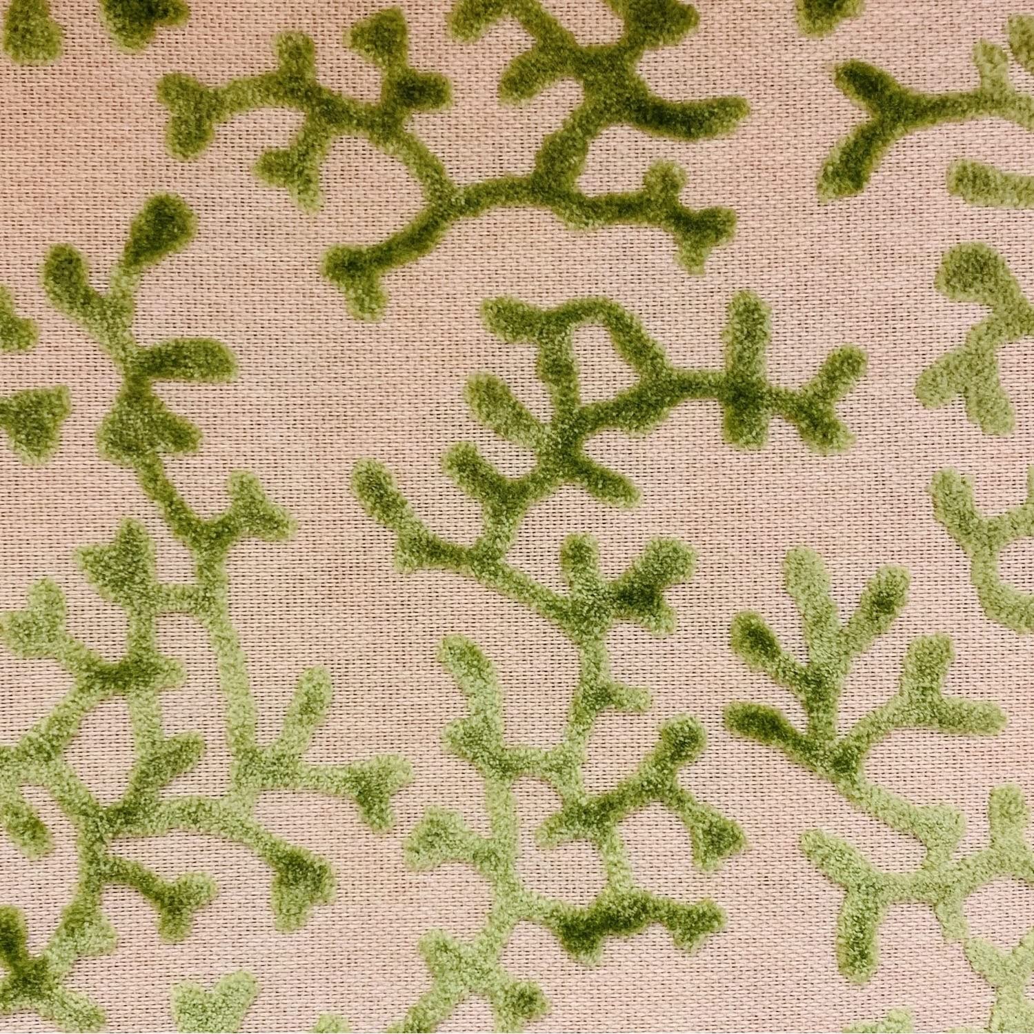 Luxury Floral Throw Pillow - Sage Reef Apple Green Decorative Cushion Cover for Sofa, Bed, Living Room & Home Decor