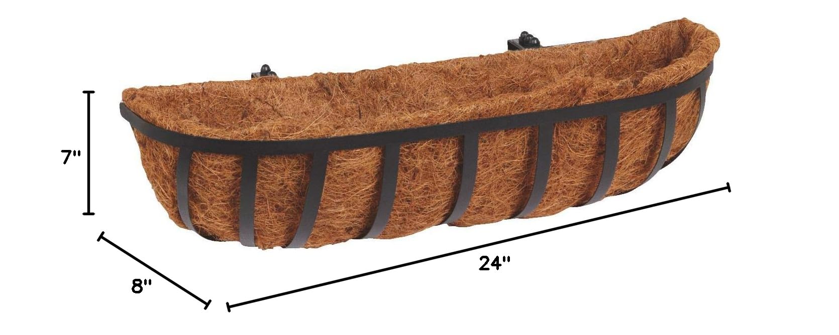 CobraCo HTR24-B 24-Inch Black English Horse Trough Planter - Perfect for Garden, Patio, and Farmhouse Decor