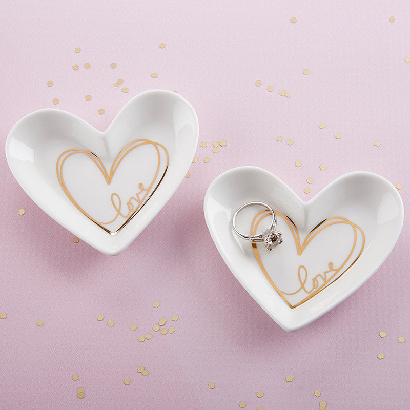 Heart Shaped Trinket Dish - Small Jewelry Tray for Rings, Earrings & Necklaces | Perfect for Dresser, Vanity & Gift Giving | Elegant Home Decor Accessory