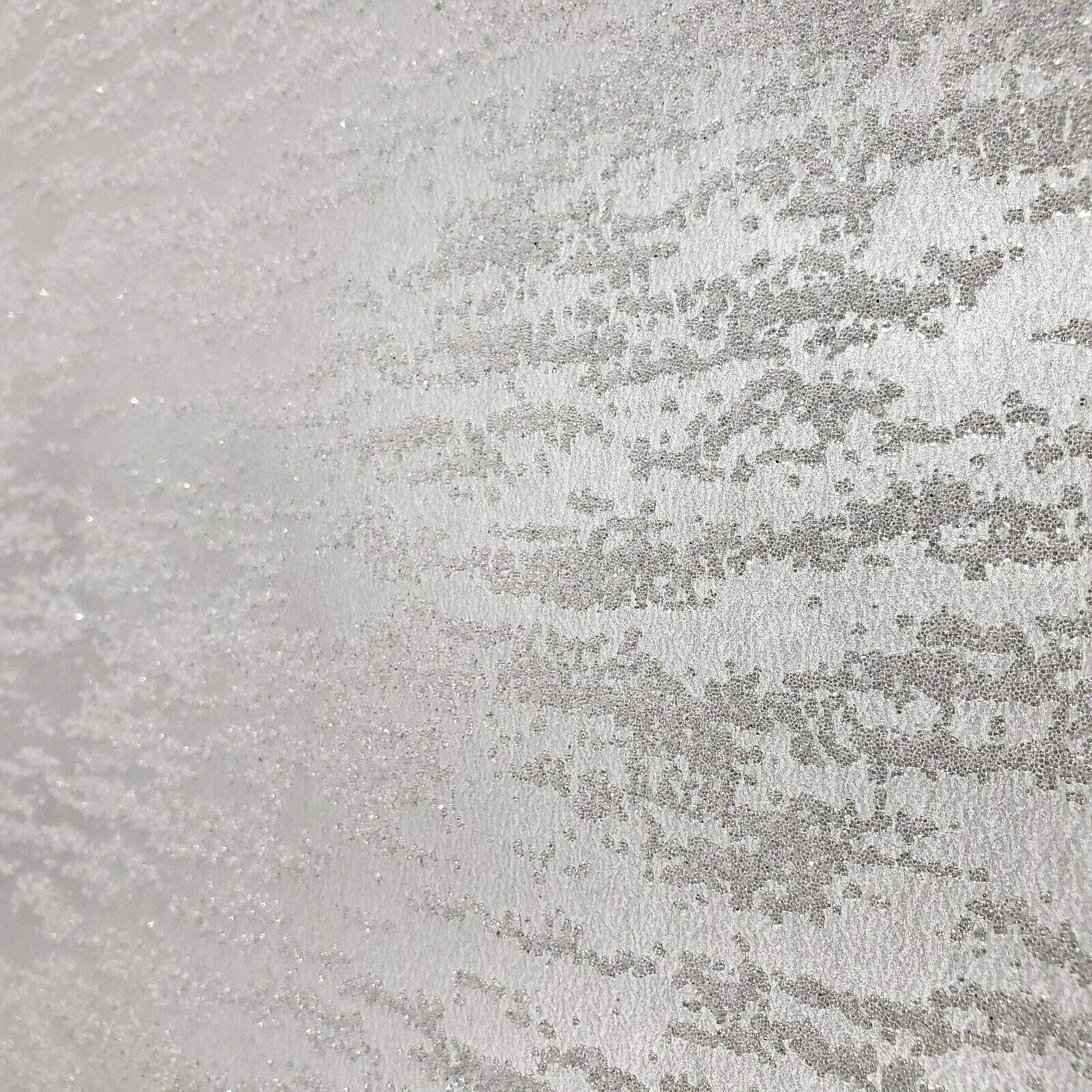 Modern Silver Metallic Glass Beads Wallpaper - Glitter Embossed Textured Peel & Stick for Living Room, Bedroom, or Office Decor