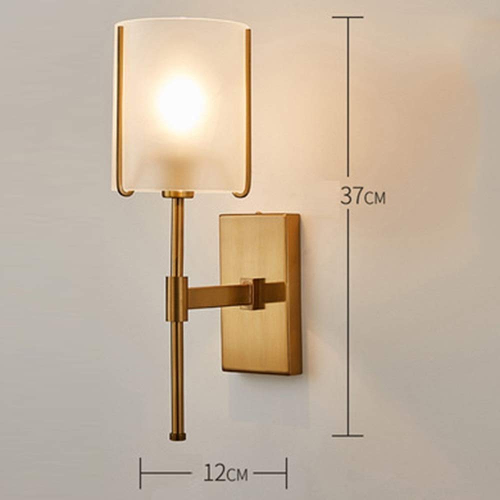 Modern Gold LED Wall Lamp - Minimalist Crystal Wall Light for Bedroom & Living Room, Creative Nordic Style Night Light with Warm White Glow - Perfect for Ambient Lighting, Reading Nook, and Hallway Decor