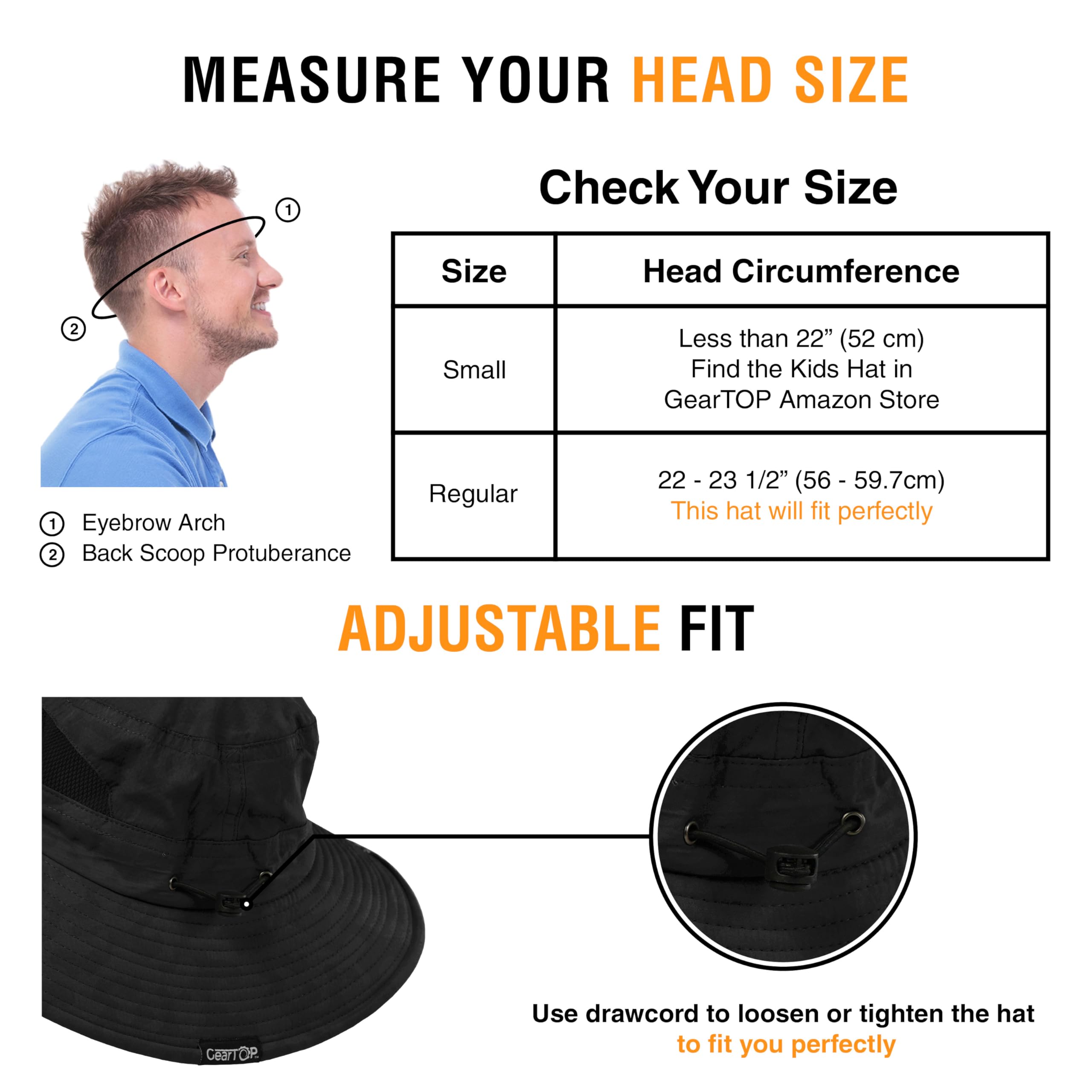 GearTOP UPF 50+ Sun Hat for Women & Men - Wide Brim Packable Beach Hat, Safari Hat with Neck Flap - Perfect for Outdoor, Travel, Hiking and Summer Vacation