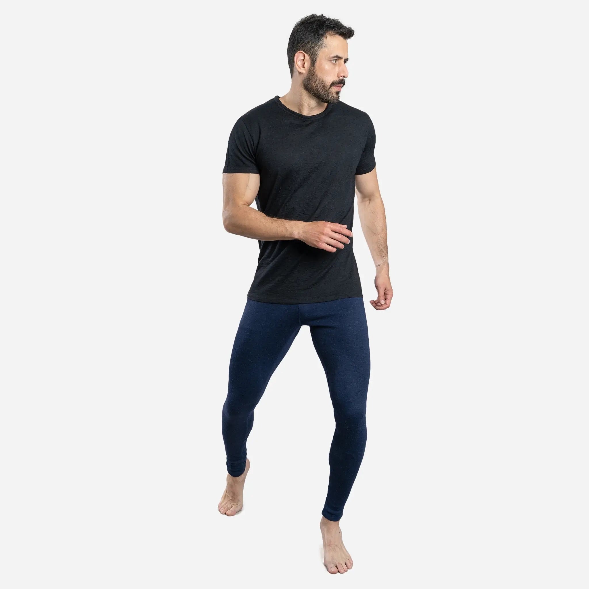 Premium Men's Alpaca Wool Leggings - 300 Lightweight Thermal Base Layer for Hiking, Skiing & Winter Sports - Soft & Breathable Cold Weather Underwear