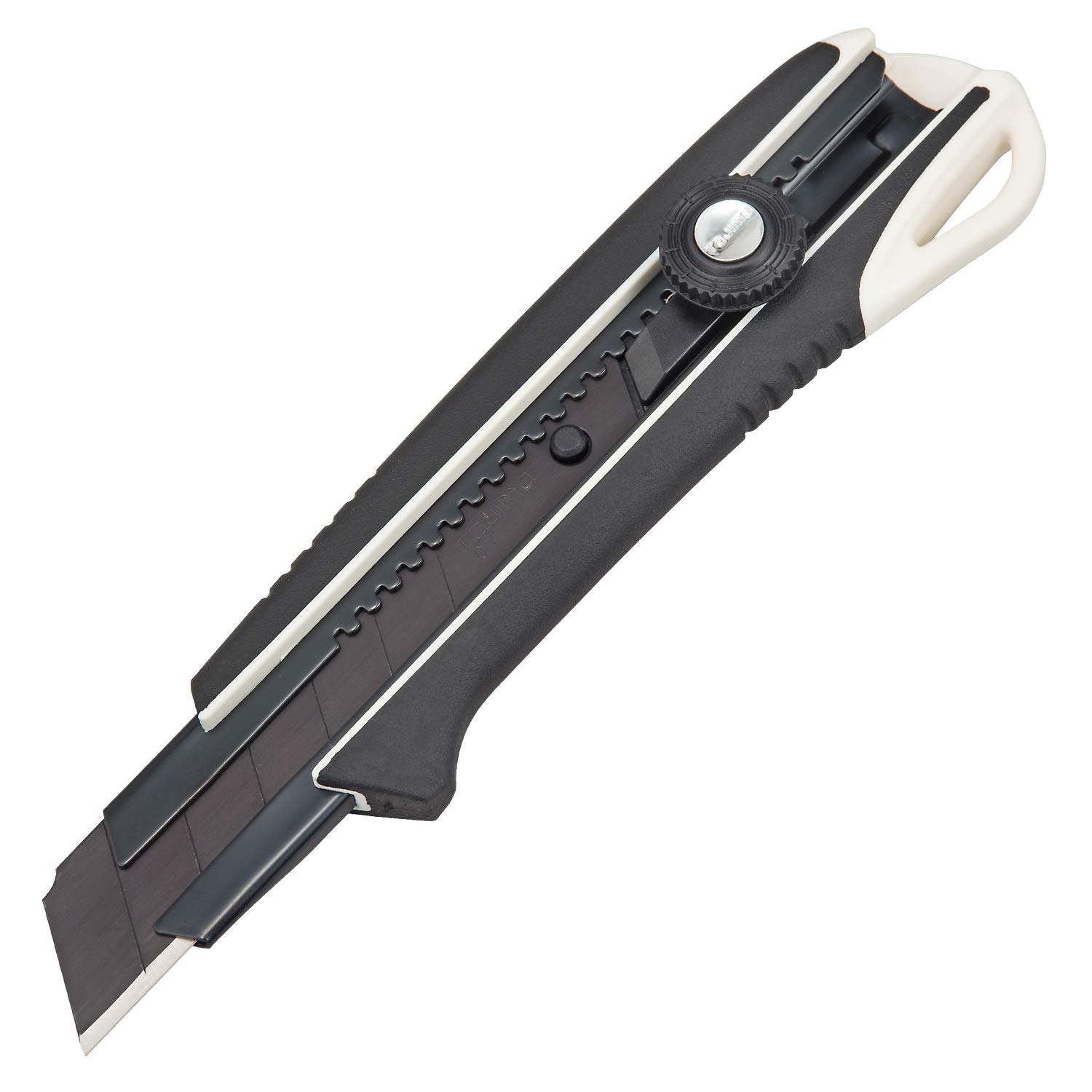 TAJIMA DC661N Premium Utility Knife - 1 Inch 7-Point Snap Blade Box Cutter with Dial Lock & Razor Sharp Black Blade - Heavy Duty Cutting Tool for Warehouse, Construction, and DIY Projects
