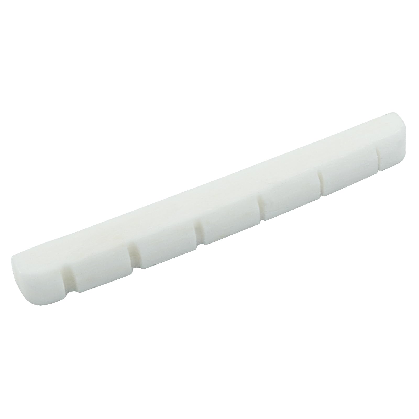Muertenze 42mm Bone Nut for Electric Guitar - 6 String Slotted Nut, Flat Bottom, White (42 x 4.5 x 3.5mm) - Perfect for LP Style Electric Guitars & Folk Acoustic Guitars - Ideal for Guitar Repair, Maintenance & Custom Upgrades