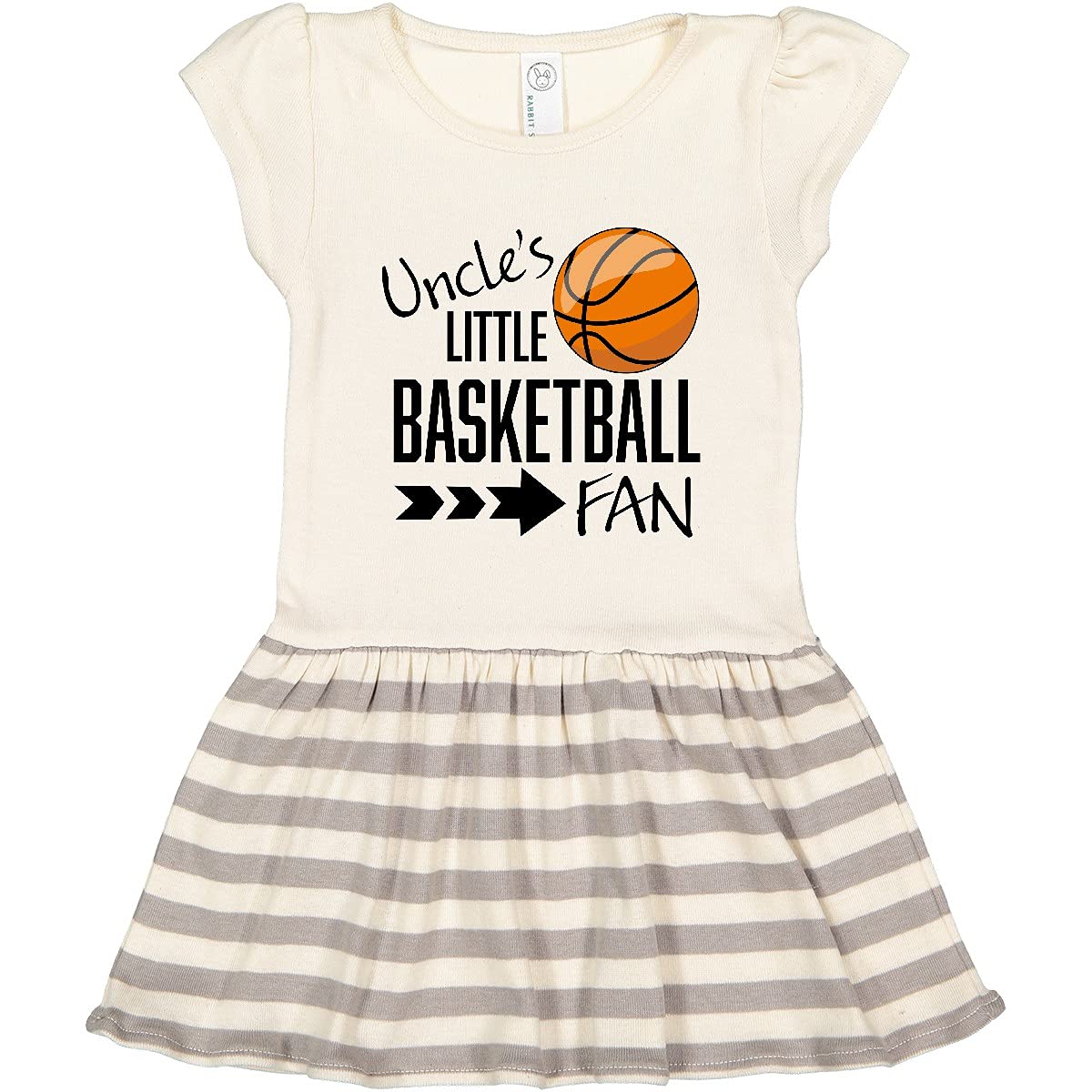 Inktastic Uncle's Little Basketball Fan Toddler Dress - Cute Basketball Themed Outfit for Baby Girls & Boys - Perfect for Game Day, Birthday Parties & Family Photos