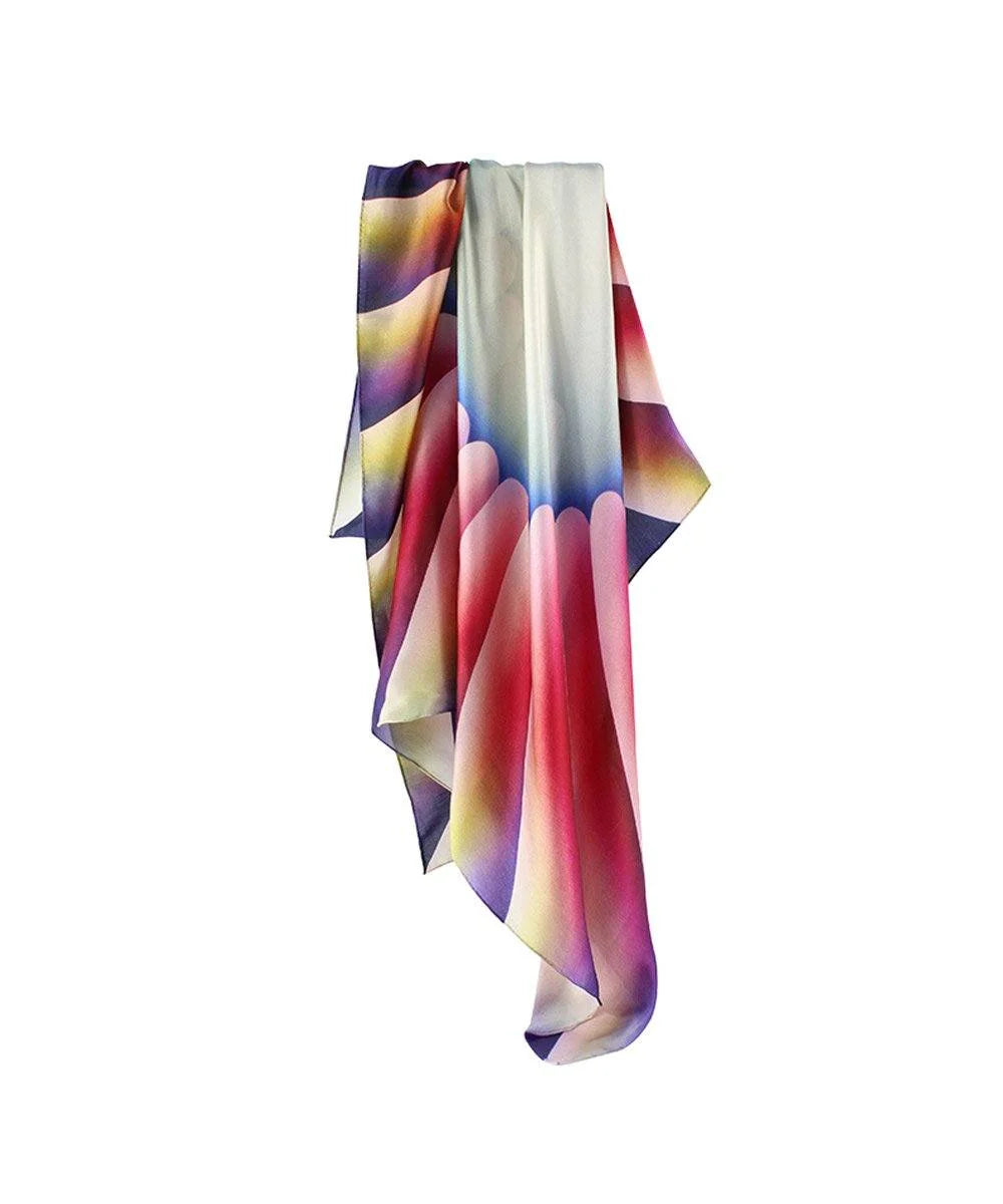 Judy Chicago Through The Flower Silk Scarf - Elegant Art-Inspired Fashion Accessory for Women, Perfect for Gifts, Parties & Art Lovers