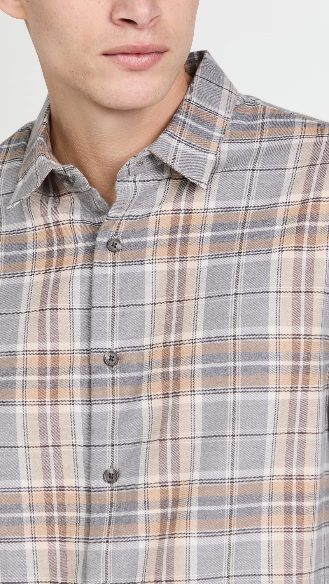 Vince Men's Prince Plaid Button-Down Shirt - Casual & Business Wear for Office, Dating & Outdoor Activities