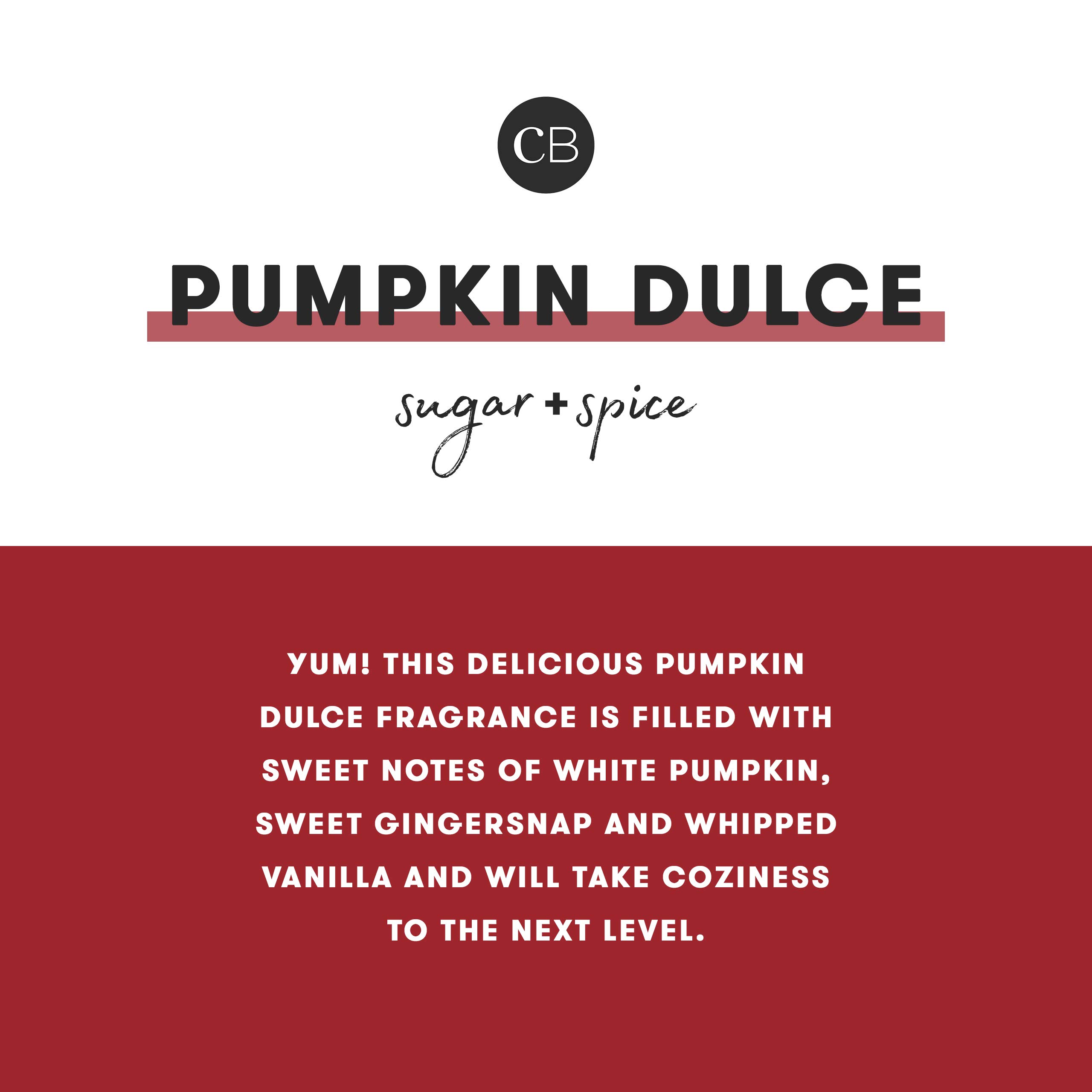 Capri Blue Jumbo Glam Candle - 48 Oz Large Jar Candle - Pumpkin Dulce Scent - Home Decor, Gift Idea, Aromatherapy for Living Room, Bedroom & Bathroom