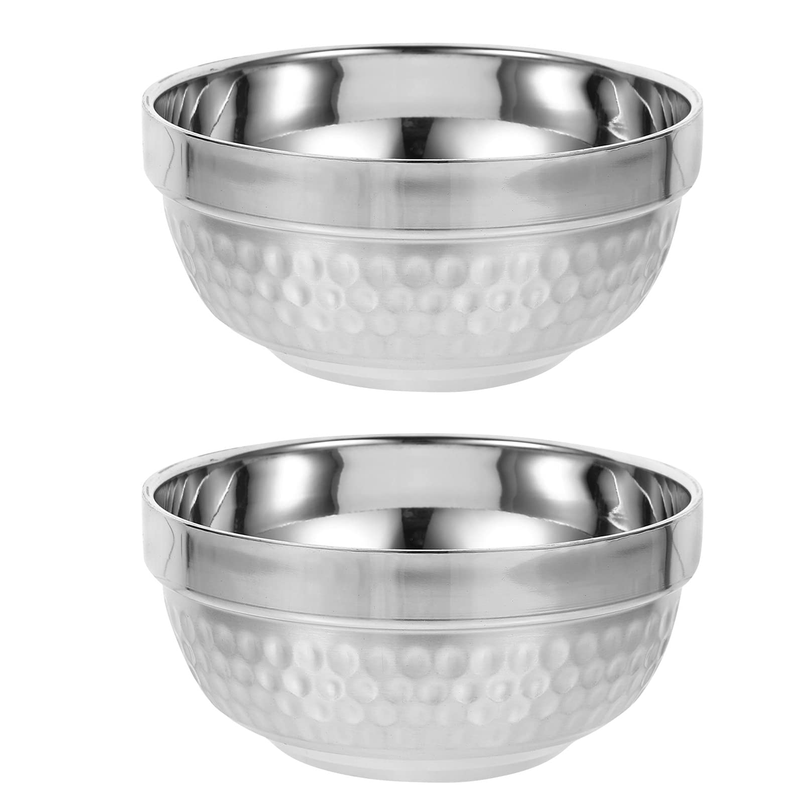 DOITOOL 2-Pack Stainless Steel Double-Walled Insulated Bowls - 13cm for Cereal, Soup, Ice Cream, Rice, Noodles, Salad & Kids Snacks - Perfect for Camping, Picnics, Office Lunch & Home Dining
