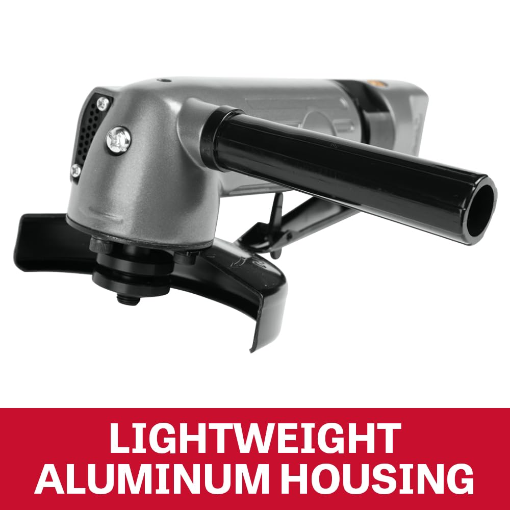 JET 4-Inch Aluminum Angle Grinder 12000 RPM Heavy Duty - JAT-434 Model for Metal Cutting, Grinding, Polishing & DIY Projects - Perfect for Construction, Welding & Home Improvement