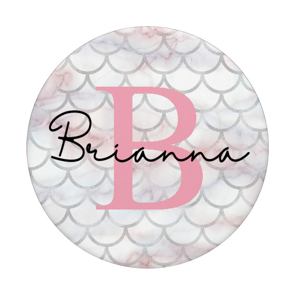 Brianna Name Letter 'B' Mermaid Scales Rose Pink Necklace - Perfect for Birthdays, Anniversaries & Personalized Gifts