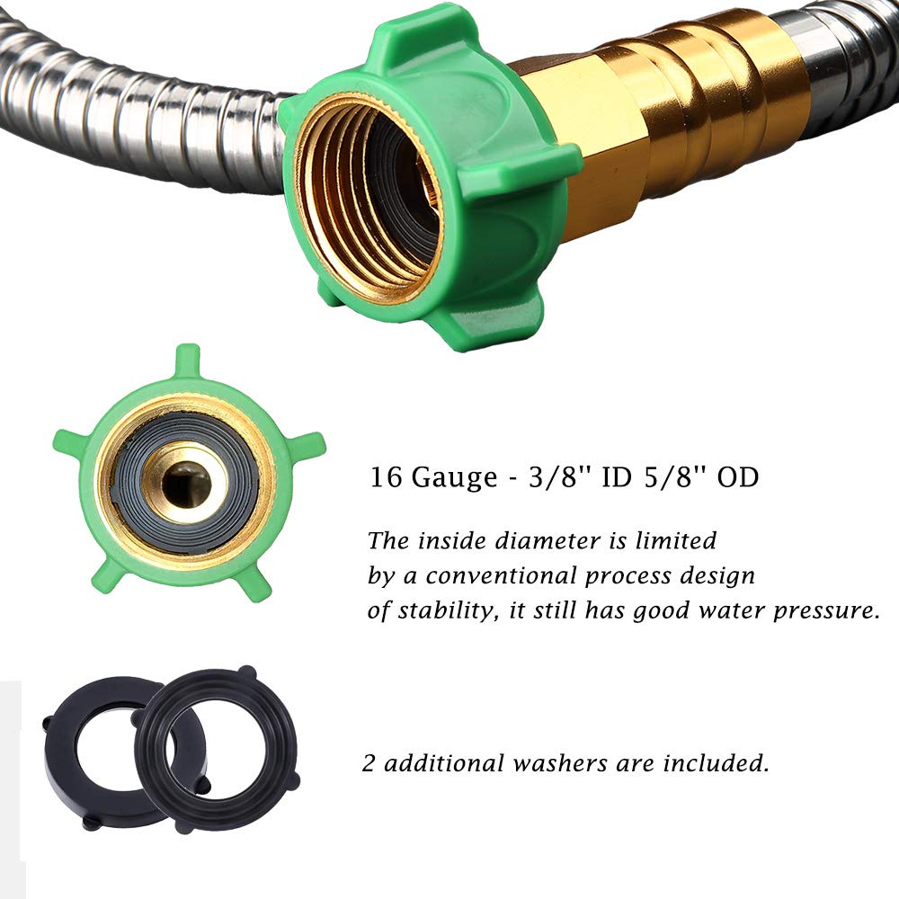 15ft Short Metal Steel Garden Hose - 3/4