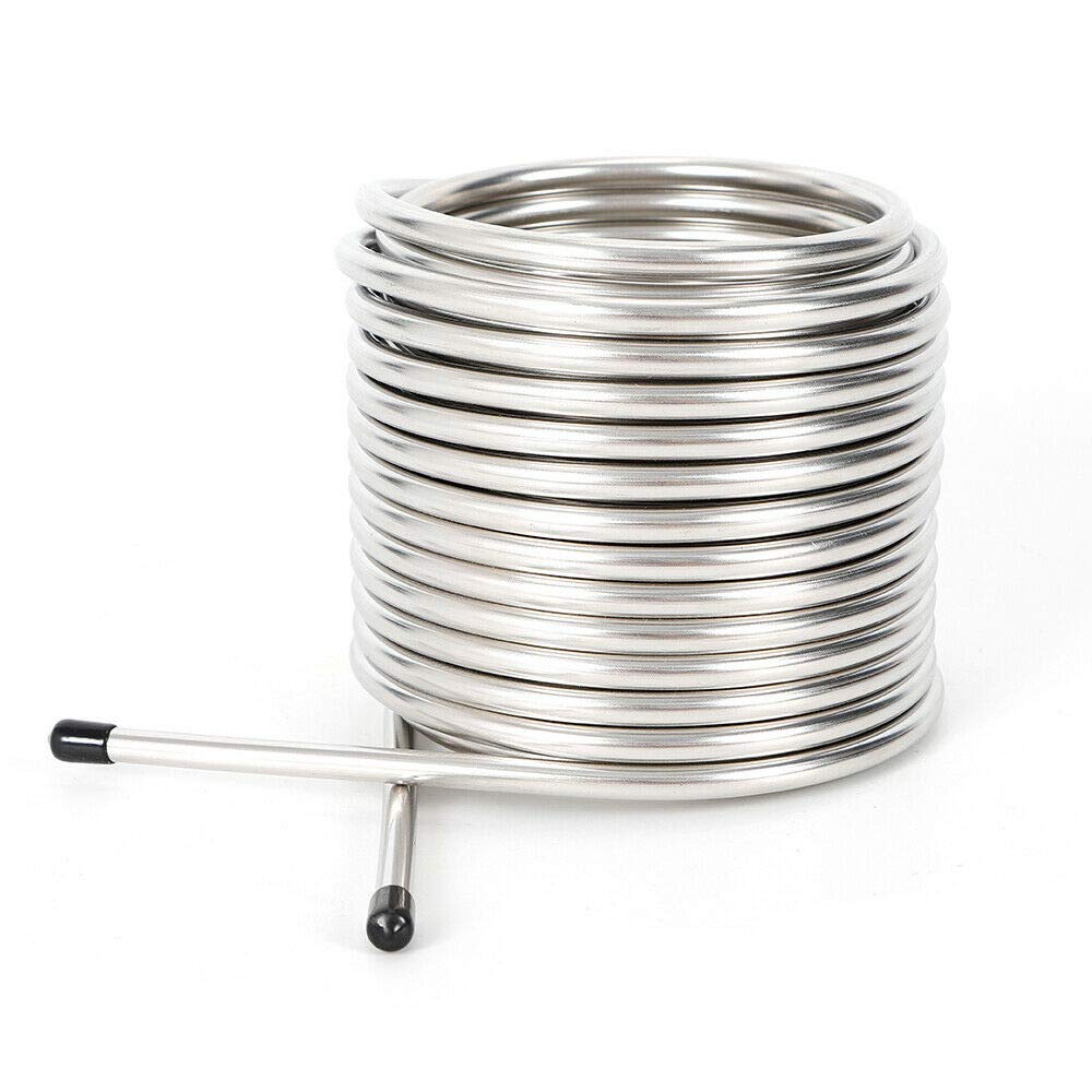 Stainless Steel Beer Cooling Coil Pipe - Immersion Wort Chiller for Home Brewing, Kitchen & Restaurant Use | Fast Cooling Beverage & Drink Chiller | US Stock | Perfect for Craft Beer, Homebrew & Commercial Brewing
