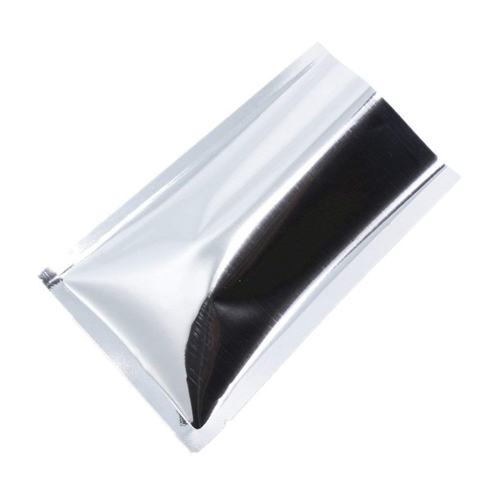 500 Pack 2.4x3.5 Inch Silver Foil Pouch Bags - Heat Sealable Food Storage Bags for Vacuum Sealing, Bulk Food Preservation & Meal Prep | Perfect for Coffee, Nuts, Spices & Sous Vide Cooking