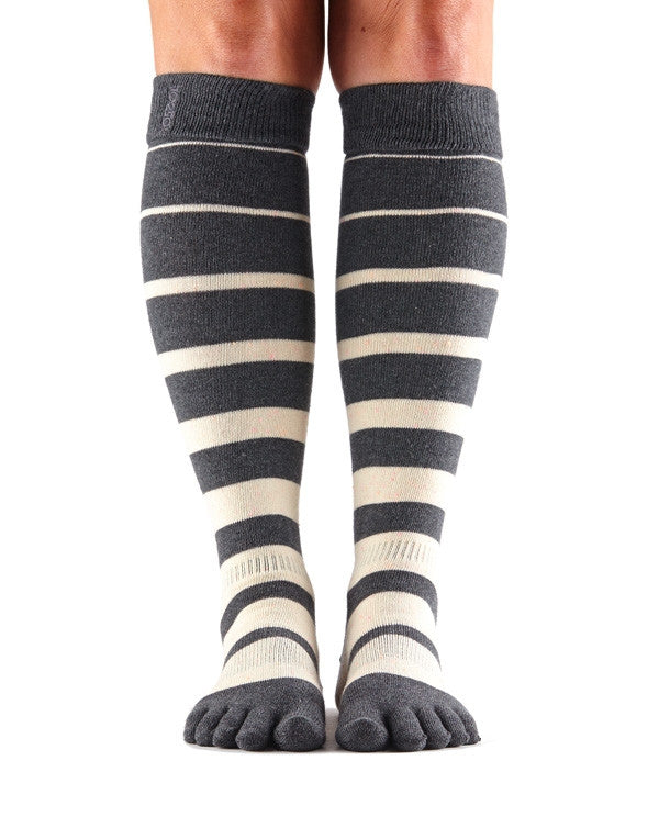 ToeSox Casual Knee High Socks for Women - Comfortable & Breathable Non-Slip Yoga Socks - Perfect for Yoga, Pilates, Barre & Home Workouts