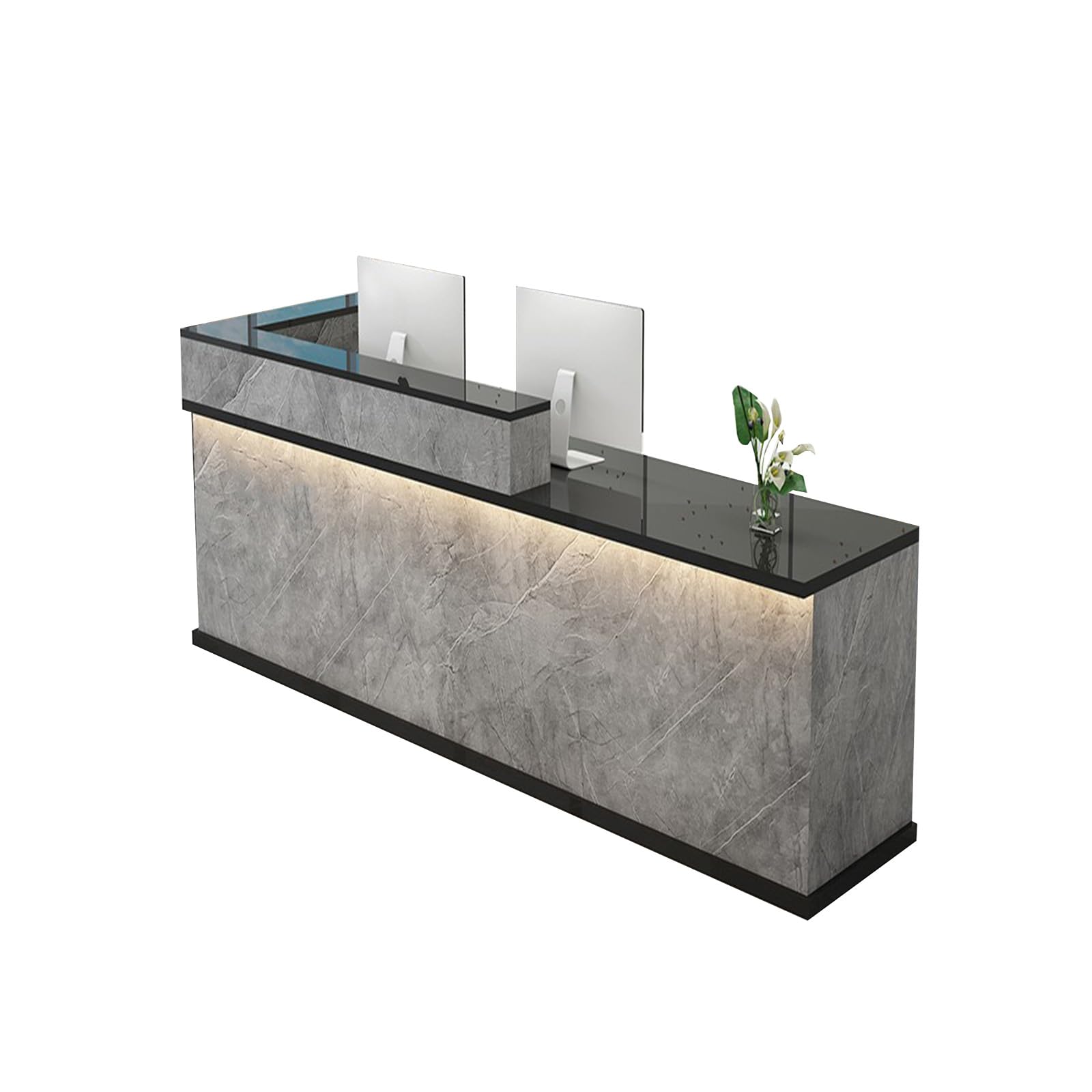 Reception Counter Desk with Lockable Drawer - 23.62