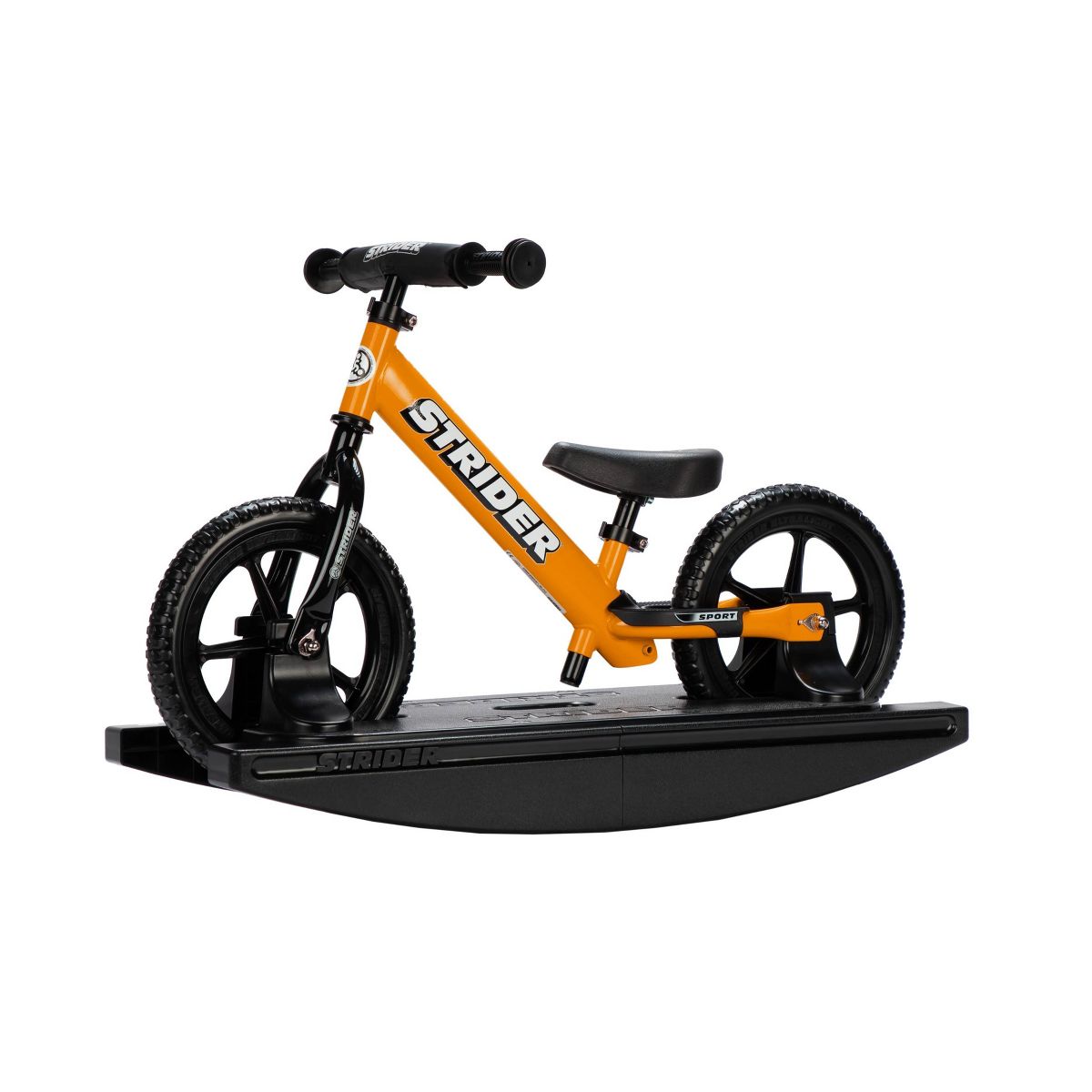 Strider 12 Sport 2-in-1 Balance Bike & Rocking Base - Kids Toddler Bike for Learning to Ride - Perfect for Indoor & Outdoor Play, Birthday Gifts