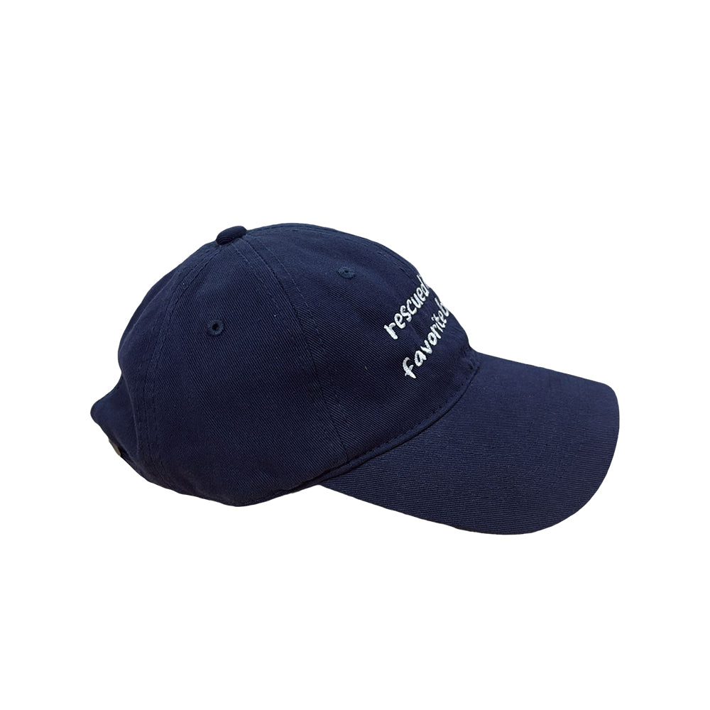 Limited Edition 'Rescued Is My Favorite Breed' Hat - Cute Dog Lover Cap for Pet Adoption Awareness & Casual Wear