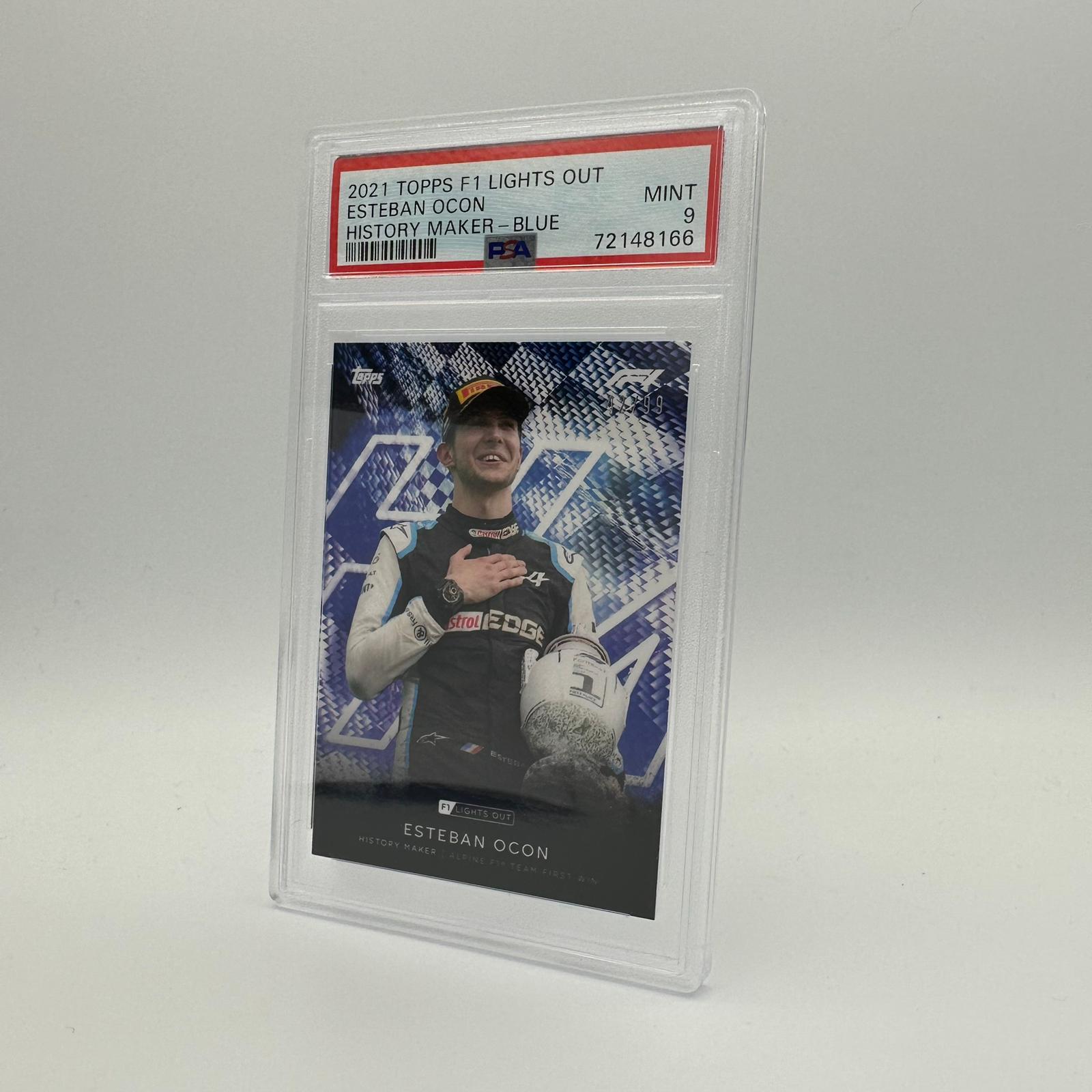 PSA 9 Graded Esteban Ocon 42/99 History Maker Autographed Racing Card - Perfect for F1 Collectors & Motorsport Memorabilia Displays