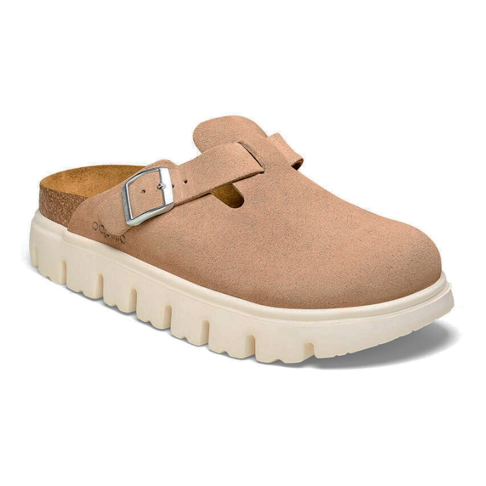 Birkenstock Boston Chunky Narrow Clog for Women - Warm Sand Suede Leather Comfortable Slip-On Shoes | Perfect for Home, Office & Casual Wear