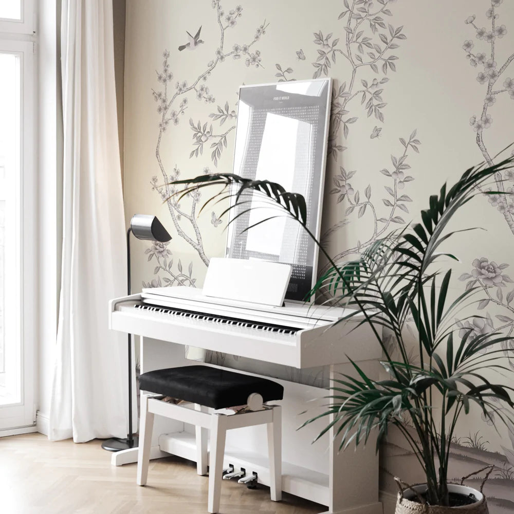 Self-Adhesive Garden Wall Mural - Easy Peel & Stick Wallpaper for Home Decor, Living Room, Bedroom & Nursery - Nature Inspired Botanical Design for Indoor Walls