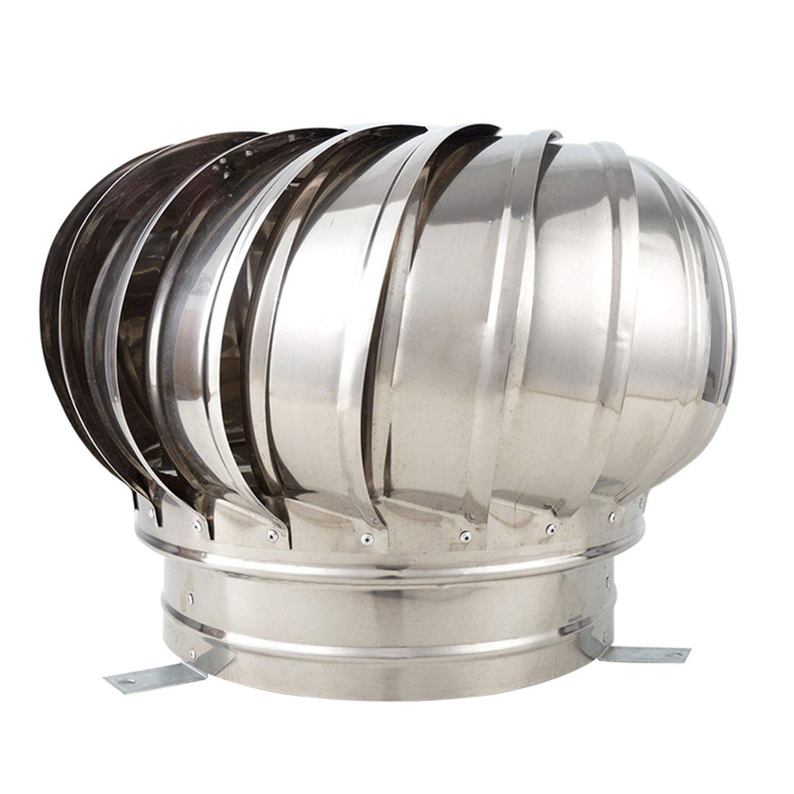 Stainless Steel Roof Turbine Vent with Chimney Cap - 160mm Rotating Claw Base for Attic, Farmhouse & Factory Ventilation | Weatherproof & Durable for Home & Industrial Use