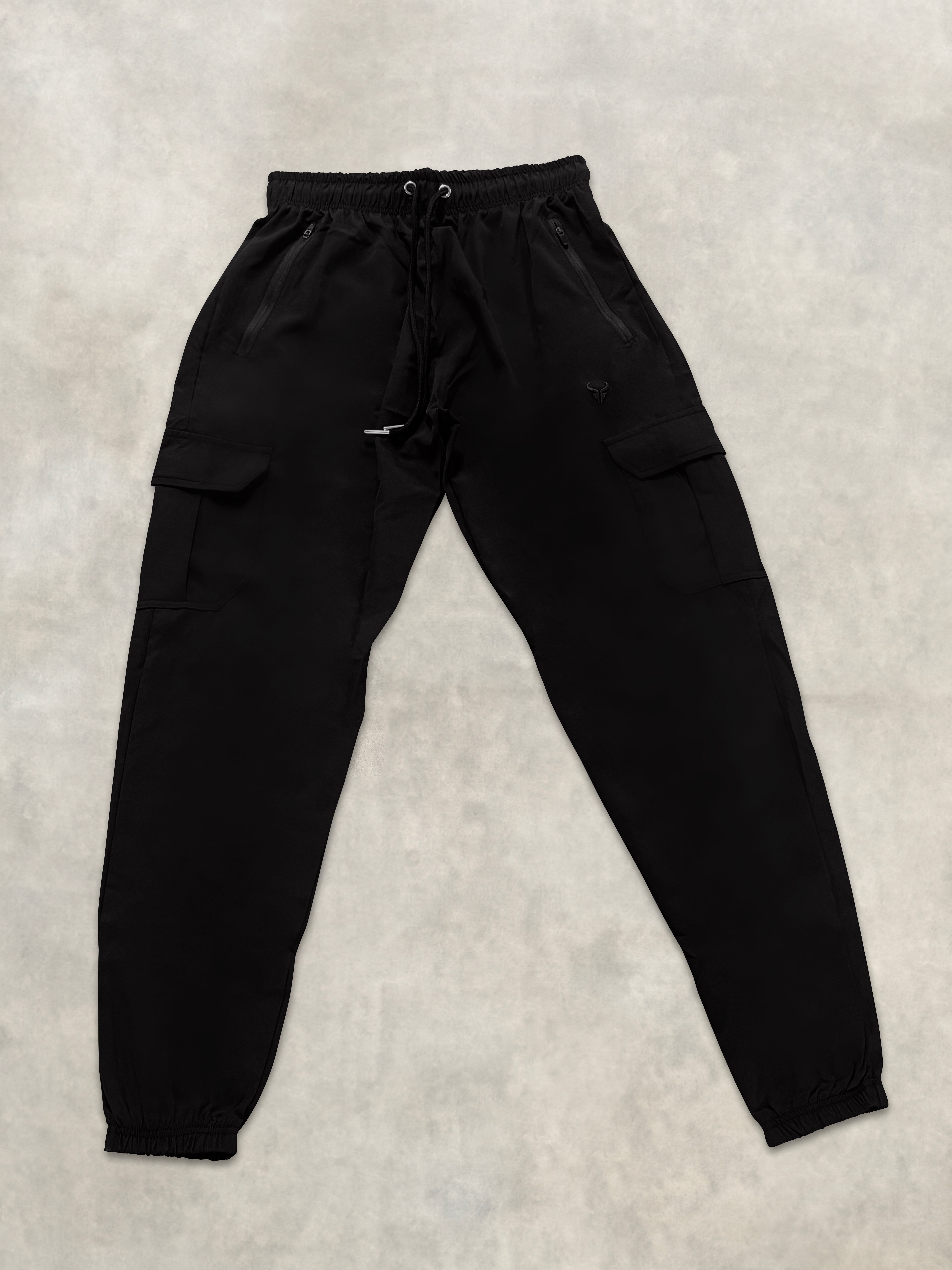 Cerus Black Core Cargo Jogger Pants for Men - Stylish Utility Joggers with Multiple Pockets | Perfect for Casual Wear, Workout & Outdoor Activities
