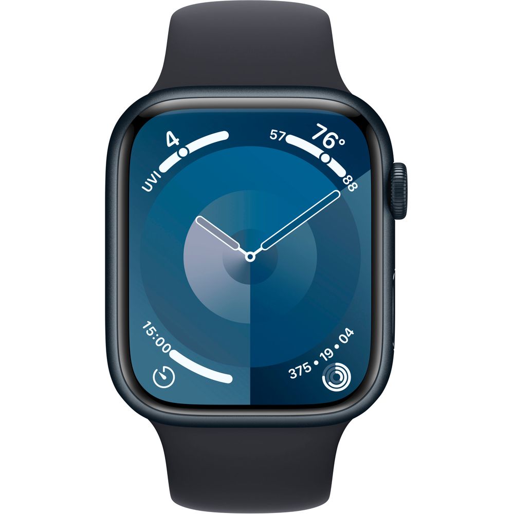 Apple Watch Series 9 (Gen 9) 45mm Midnight Aluminum Case with Midnight Sport Loop - GPS Smartwatch for Fitness Tracking & Heart Rate Monitoring - Perfect for Running, Swimming & Daily Wear (Model 3M590LL/A)