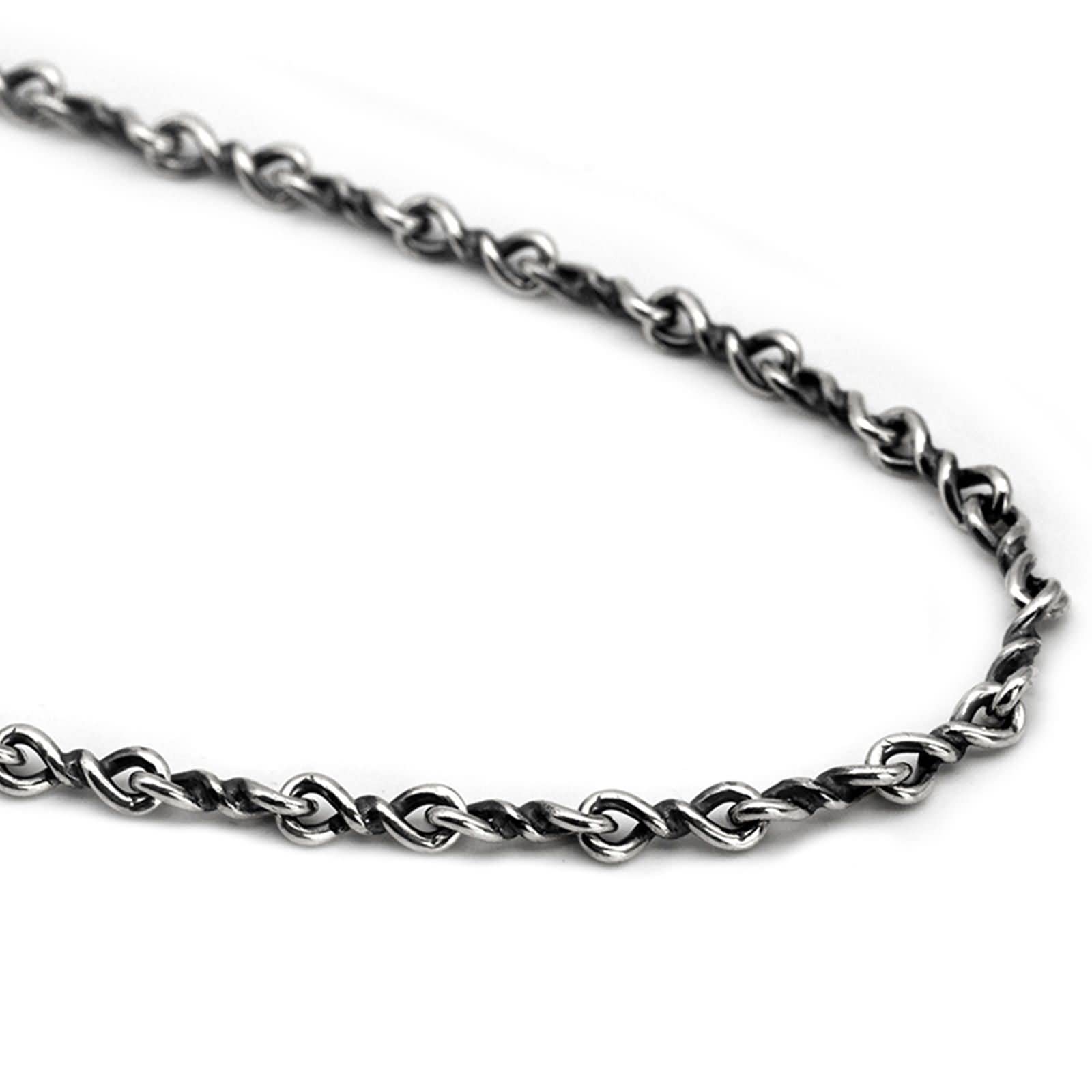 4mm Chunky Sterling Silver Chain Necklace for Men - 18 Inch Gothic Style Link Necklace | Perfect for Punk, Rock, and Alternative Fashion