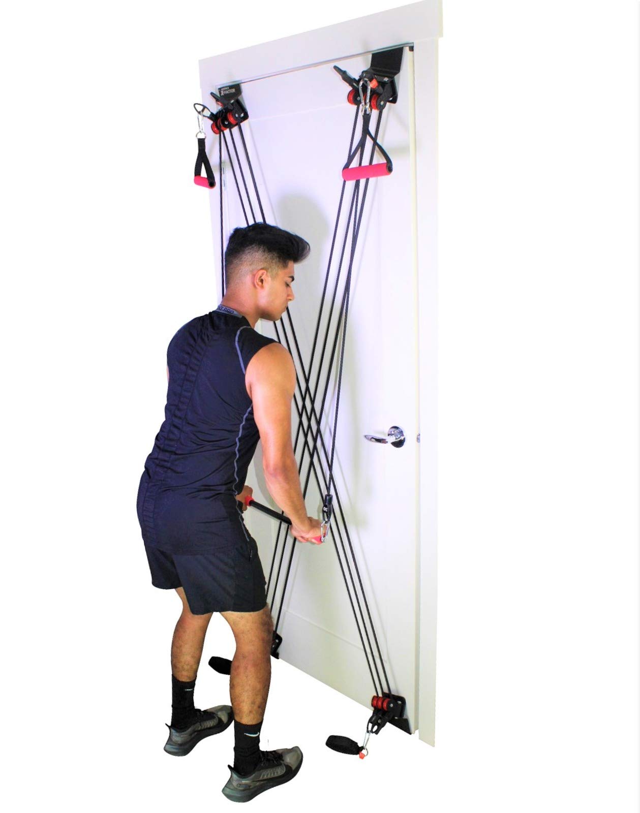 X-Factor Door Gym - Adjustable Bodyweight Resistance Training Straps for Home Workouts | Portable Gym Equipment with Fitness Guide | Perfect for Strength Training, Pull-Ups & Full-Body Exercises | Ideal for Home, Office & Travel Fitness