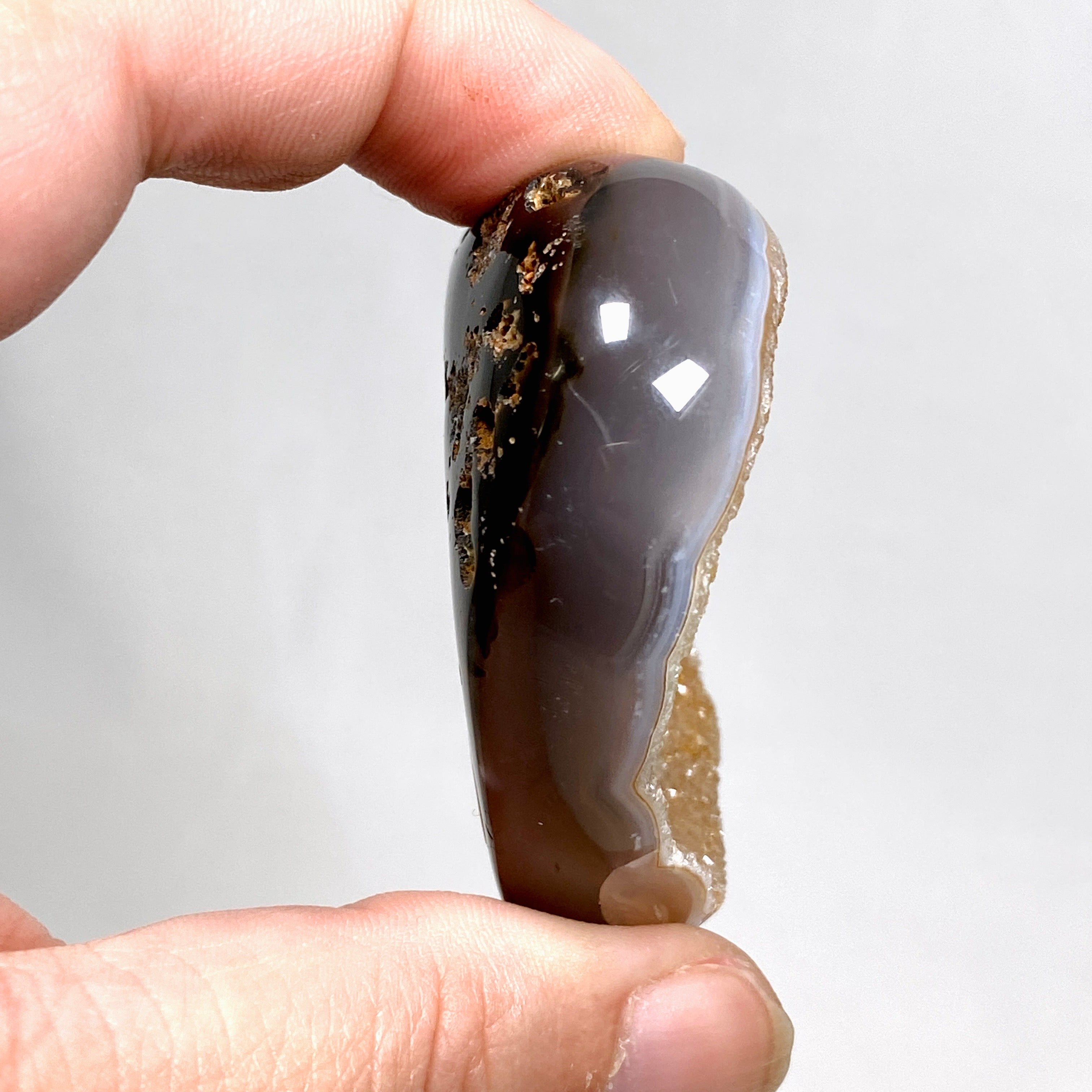 Natural Agate Druzy Heart Pendant - AMH 03 | Healing Crystal Jewelry for Meditation, Energy Balancing & Spiritual Gifts