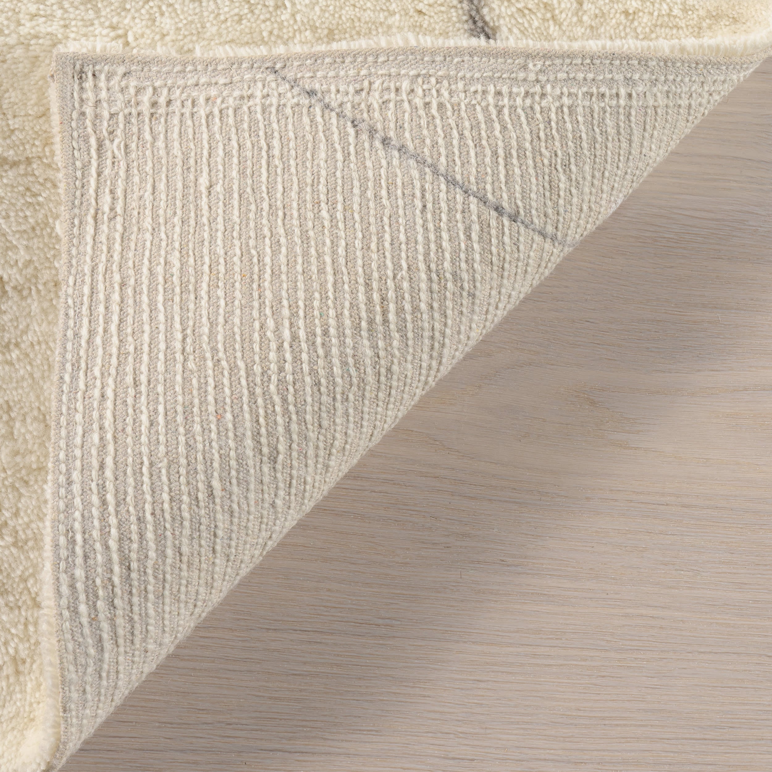 Beachwood Trellis Wool Rug - Ivory | Soft & Durable Handmade Area Rug for Living Room, Bedroom & Dining Room