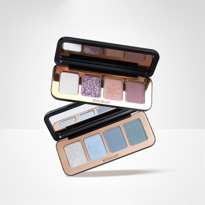 Girls Crush Adventure Game Series 4-Color Eyeshadow Palette - Vibrant Long-Lasting Makeup for Cosplay, Halloween & Party Looks
