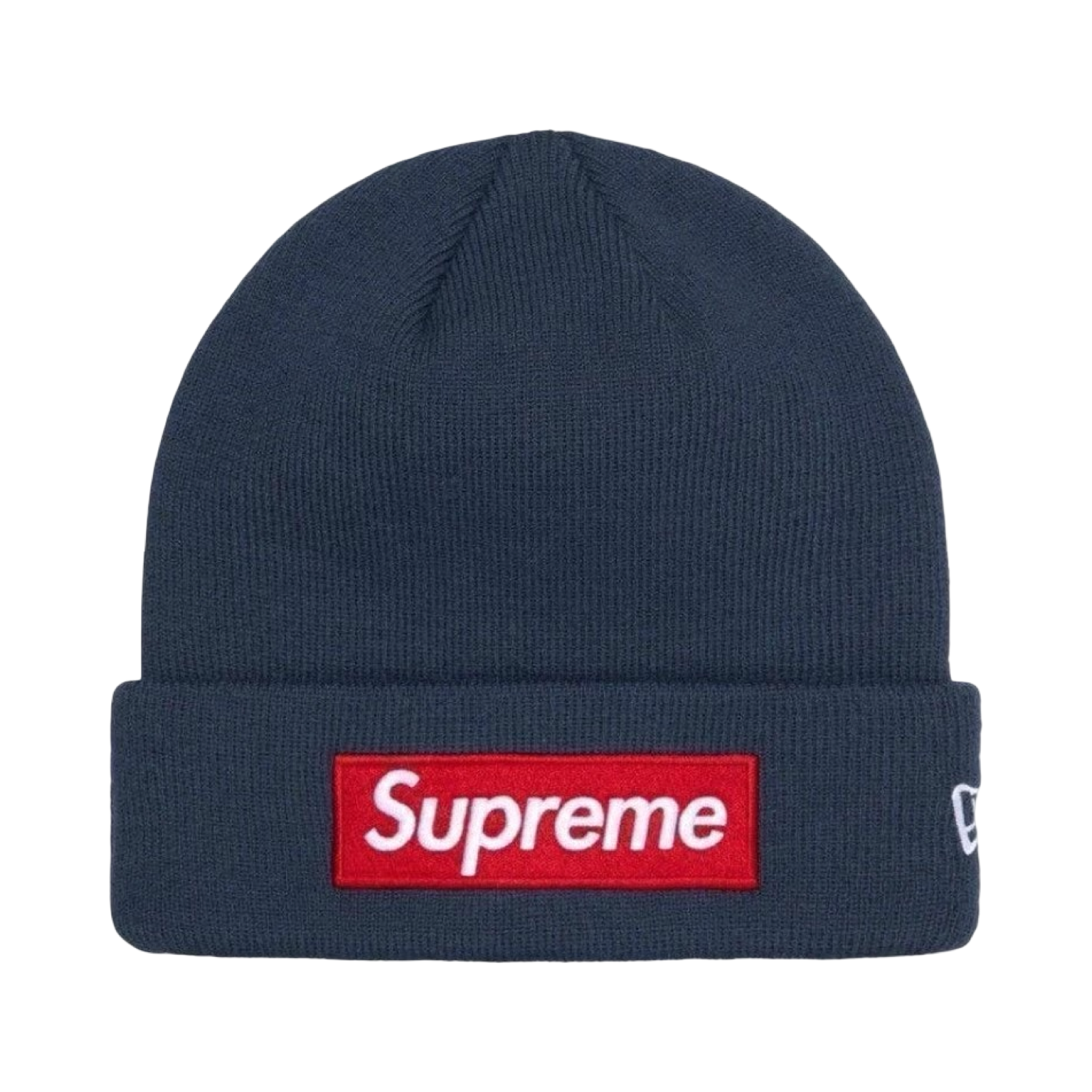 New Era x Supreme FW22 Navy Red Beanie - Winter Warm Knit Hat for Men & Women - Perfect for Skiing, Snowboarding & Outdoor Activities