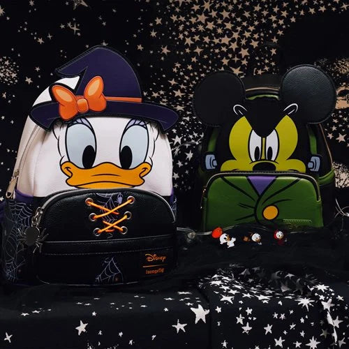 Disney Daisy Duck Halloween Mini Backpack - Daisy Witch Cosplay Purse for Kids & Adults | Entertainment Earth Exclusive | Perfect for Trick-or-Treating, Halloween Parties & Disney Themed Events