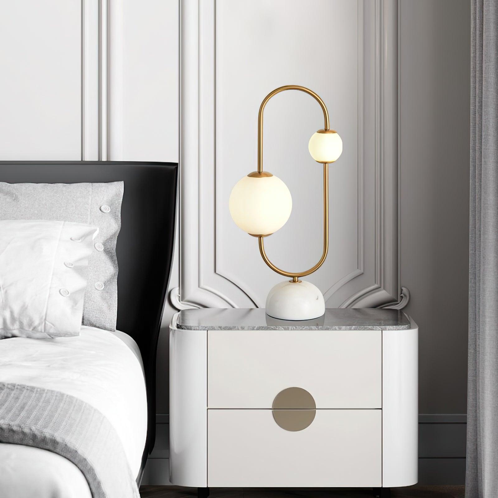 Martha Table Lamp - Modern LED Bedside Lamp with USB Port, Touch Control, Adjustable Brightness for Bedroom, Living Room, Office - Perfect for Reading, Working & Night Light